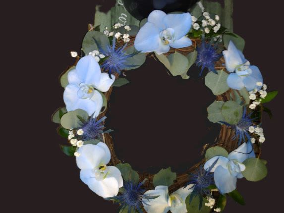 Phalaenopsis Orchid Wreath - Beautiful Phalaenopsis orchids and other flowers.