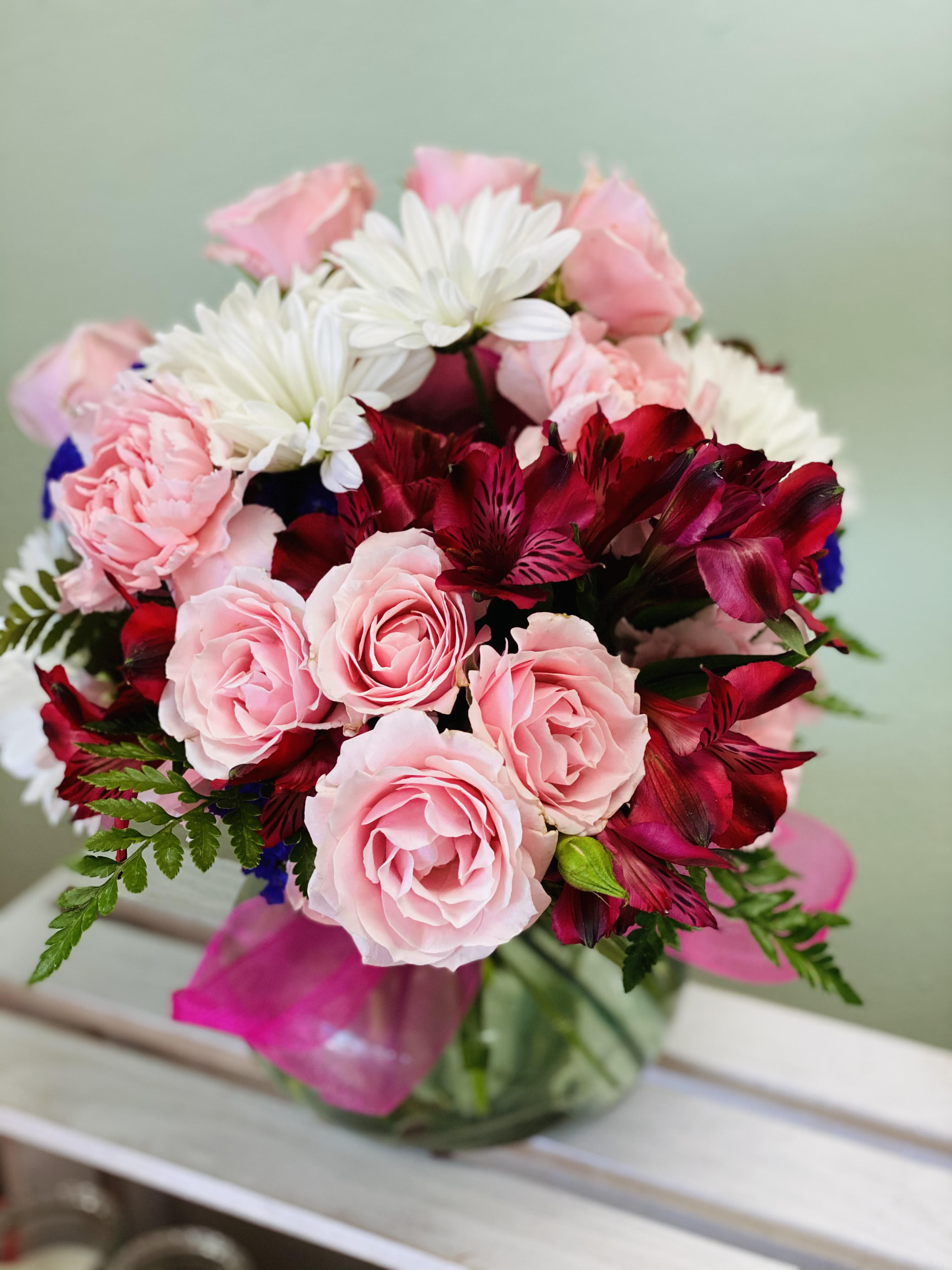 Pink Posey - A cute arrangement to brighten someone's day!