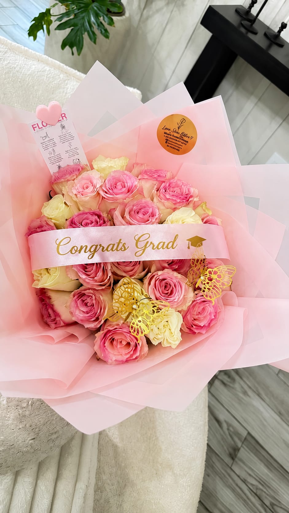 Pink Grad Bouquet  - Beautiful pink Grad Bouquet 