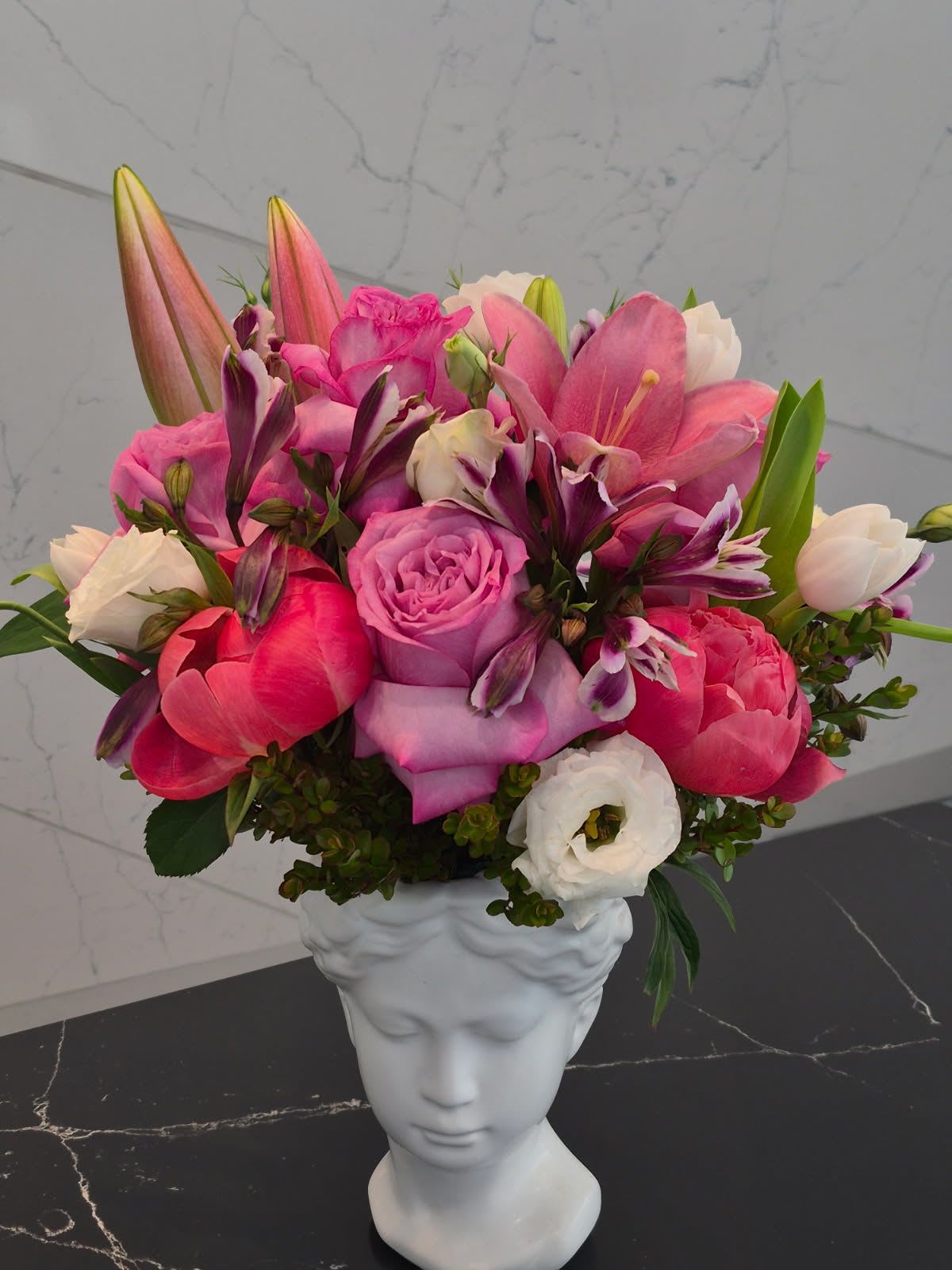 Bonita - A garden of flowers in Goddess vase