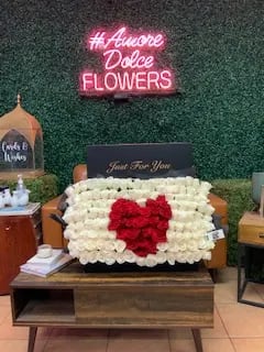 Just for you  - 100 high quality Ecuadorian red and white roses in just for you black hat box 