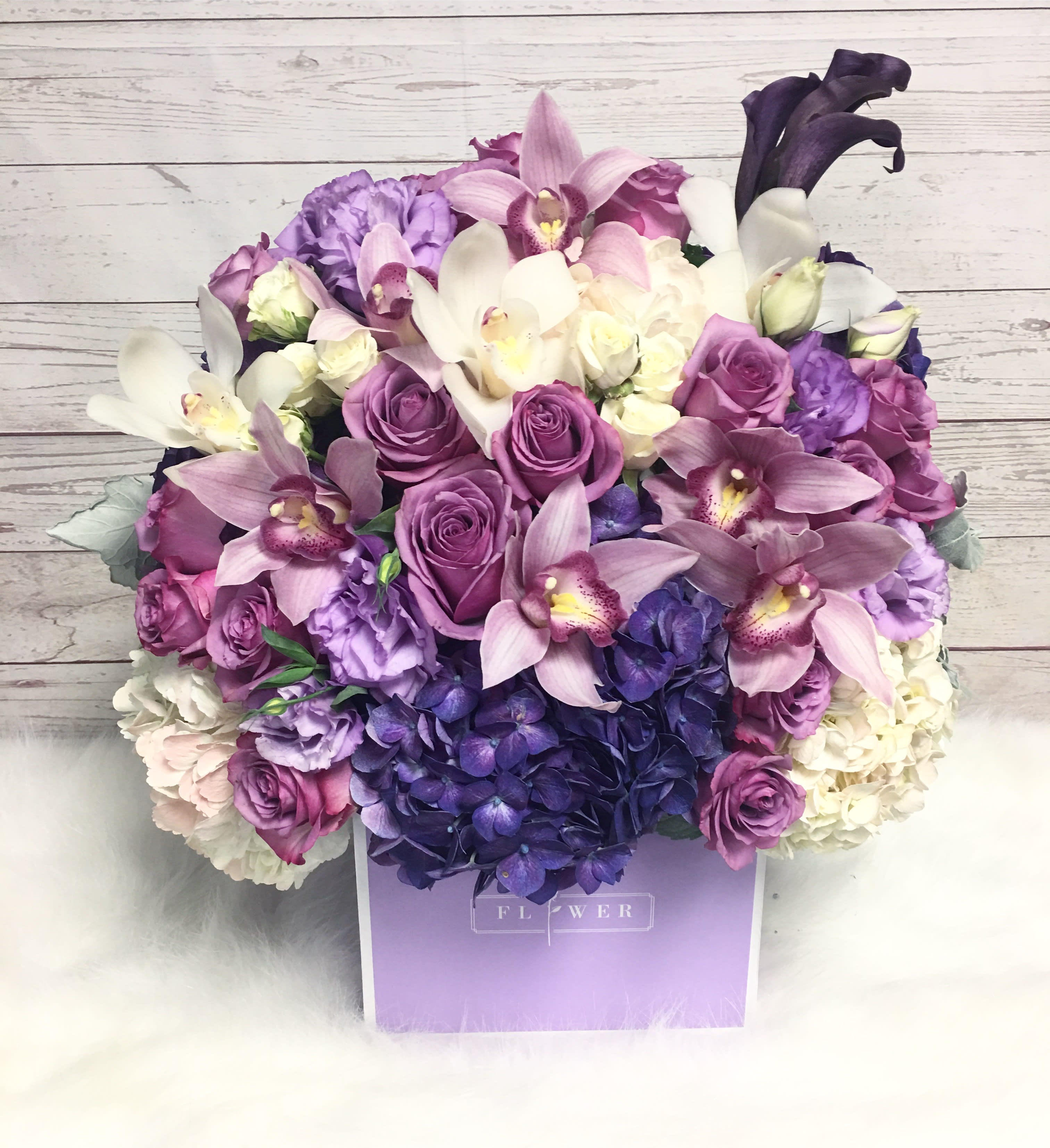 Purple Paradise - Flowers will be delivered approximately as pictured. Please note any specific changes in the "Specific Instructions"
