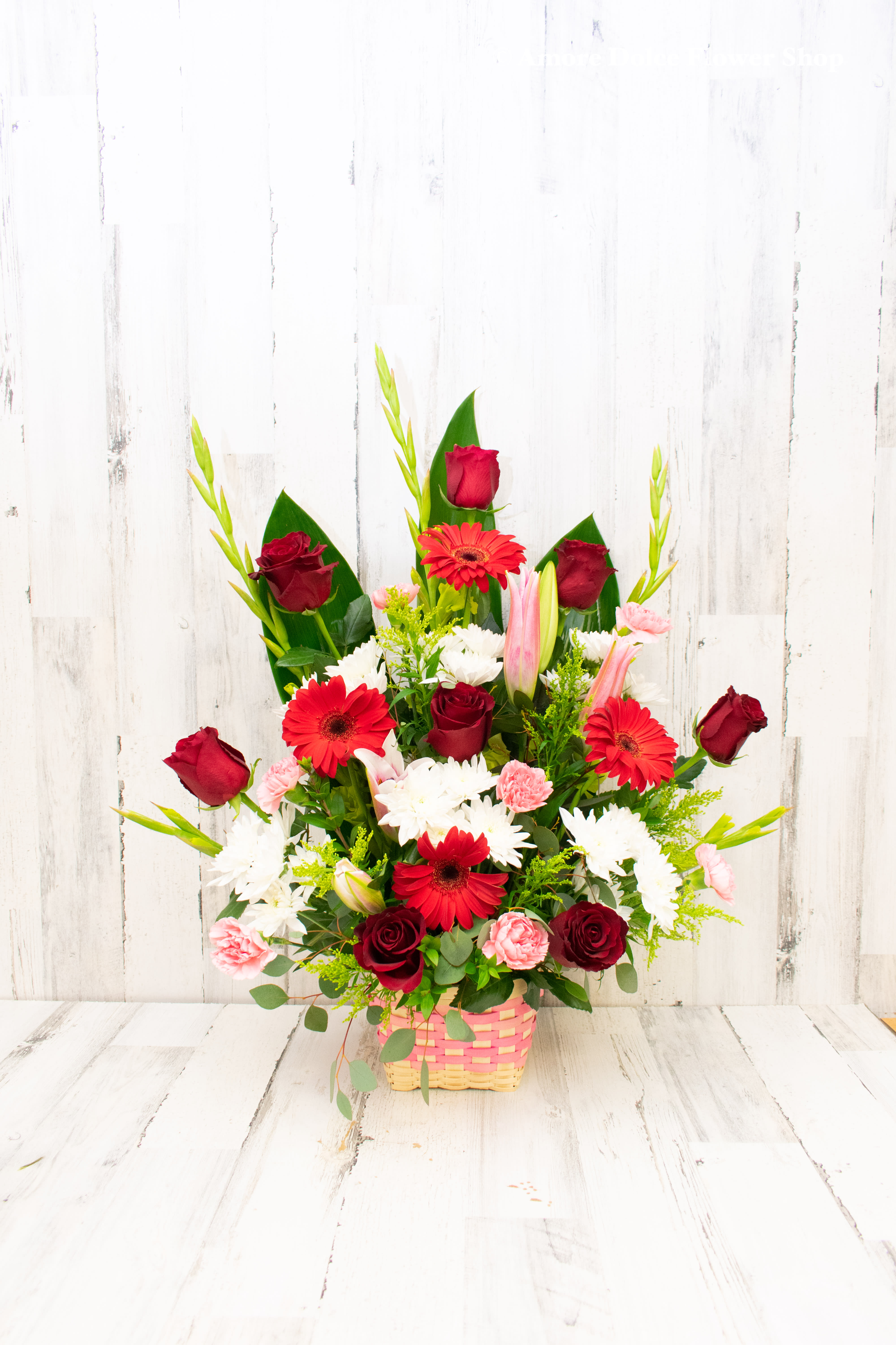 Be My Valentine Mix Basket   - Arrangement will be made similar to photo