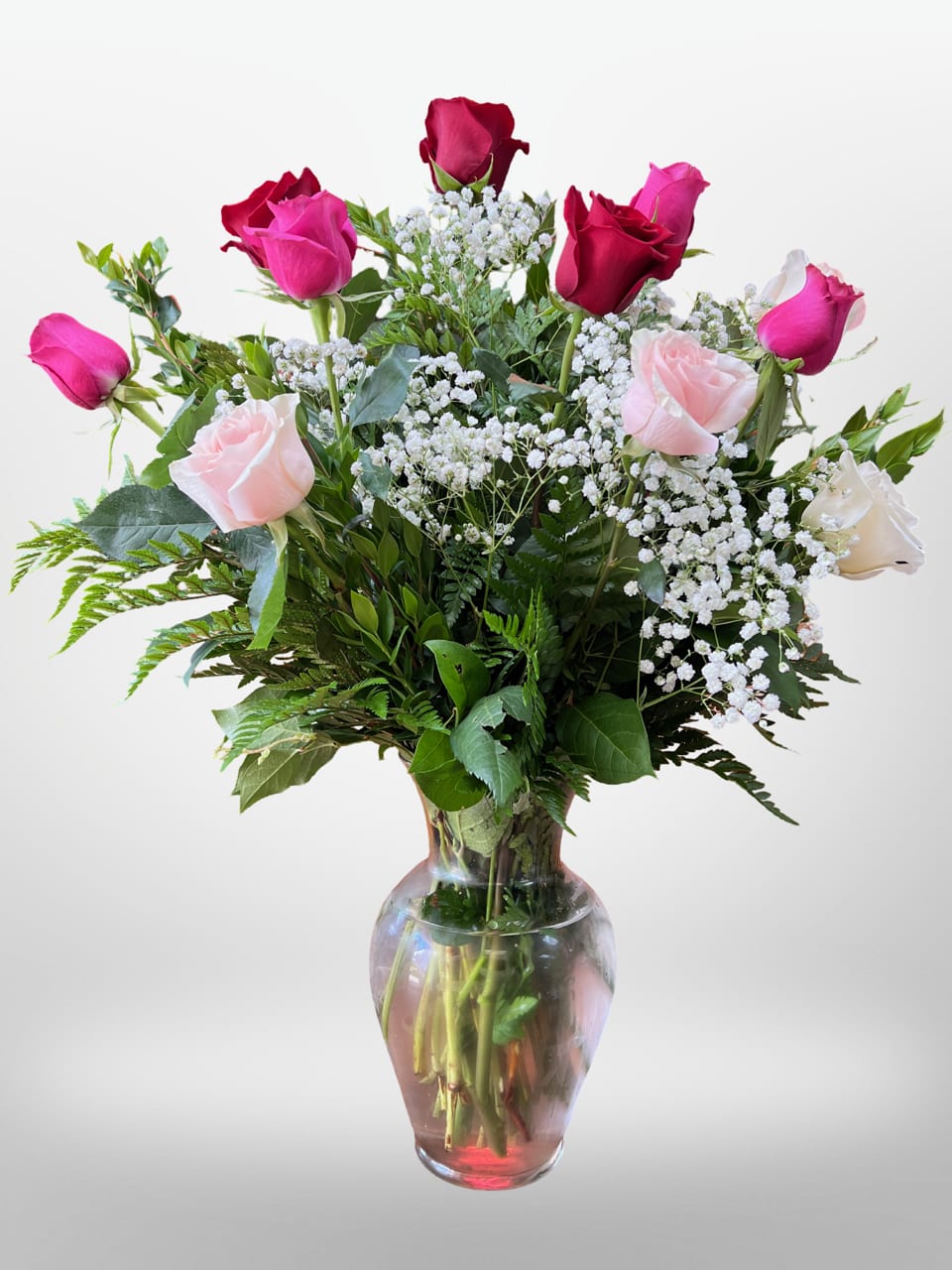 Mixed  Dozen Roses - One dozen of the most beautiful long stem roses from Ecuador.  Color roses  will very     Flower shop montebello Downey pic-rivera whittier 