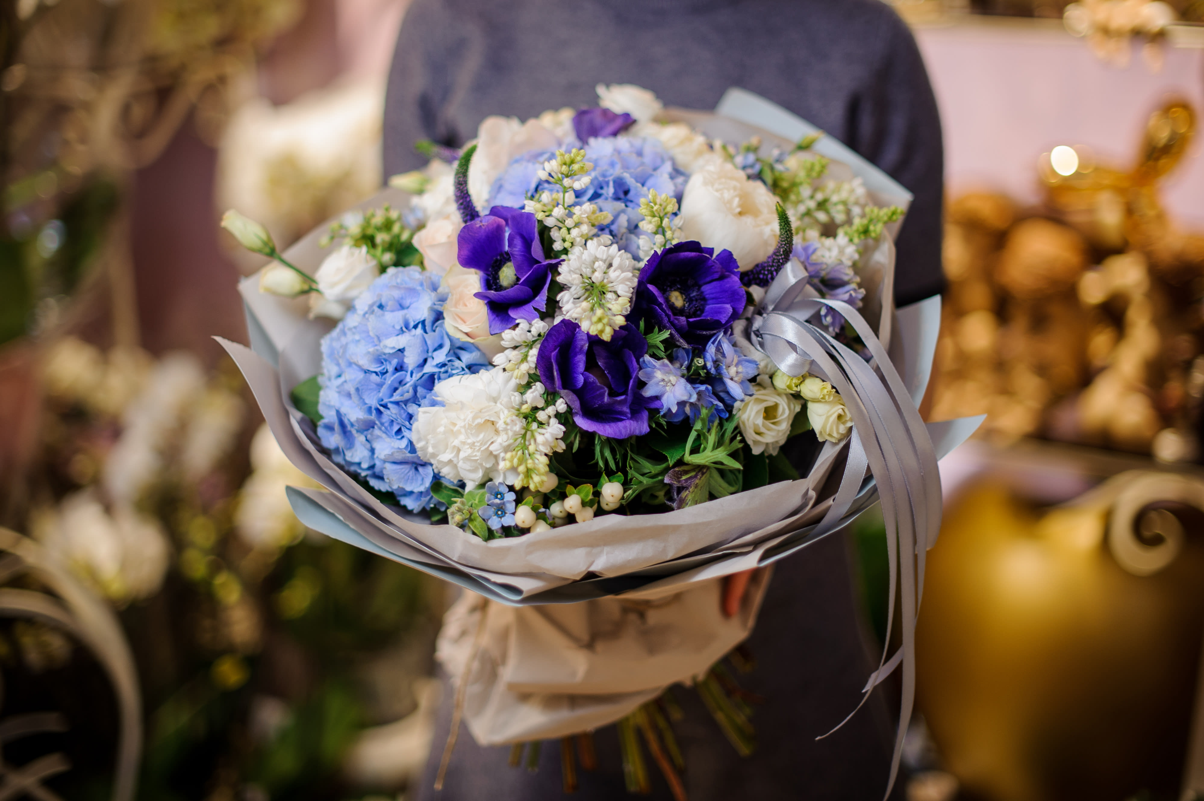 Graduation Bouquet - Send your graduate a beautiful wrapped bouquet in the colors of your choice.