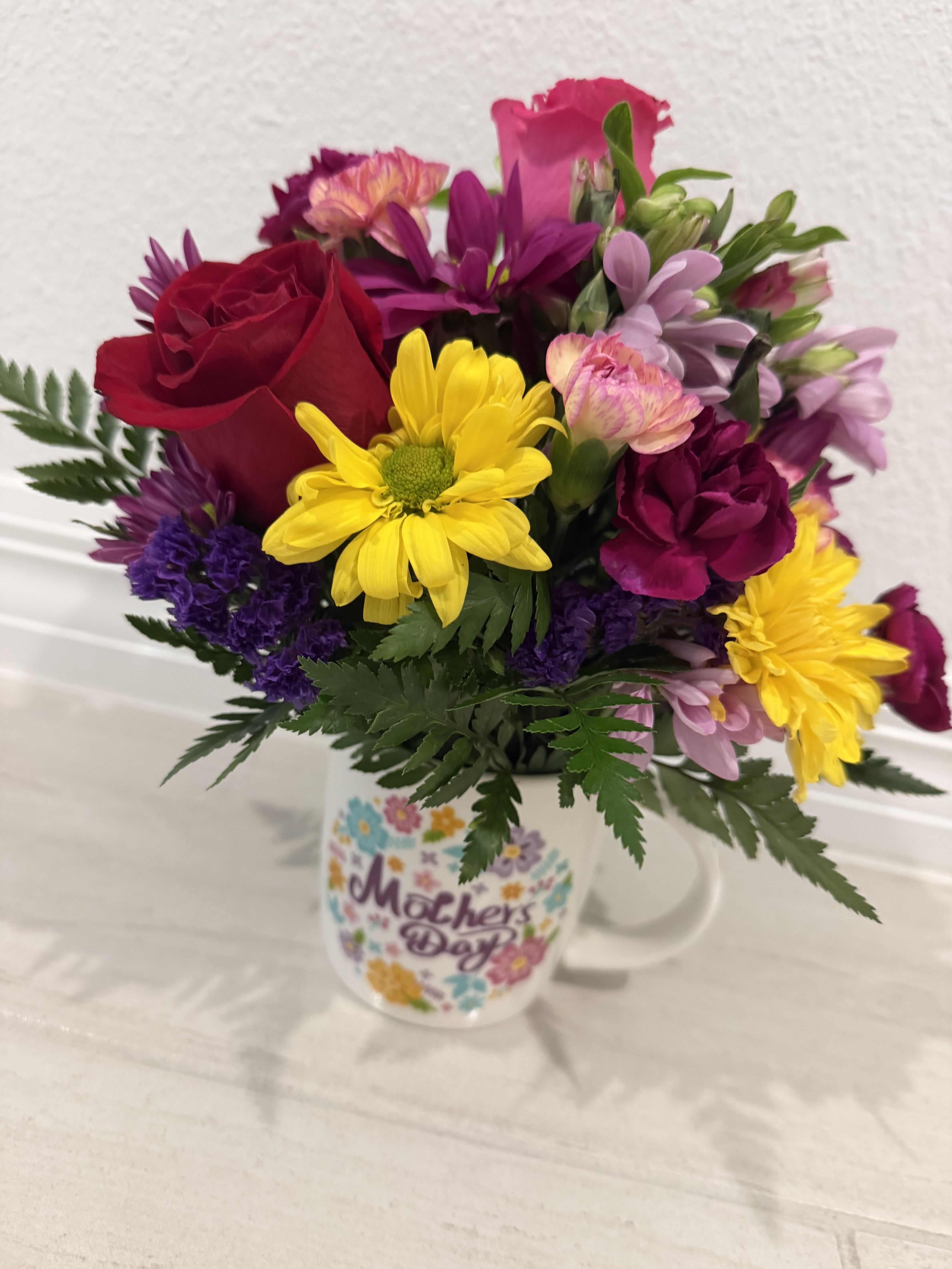 Mom’s Sweet Coffee Blooms - A beautiful “Happy Mother’s Day” mug with fresh flowers—perfect to brighten her day.