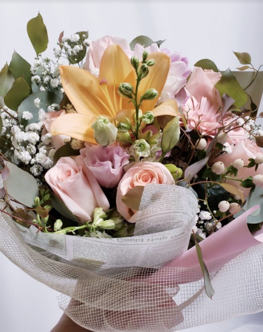 Spring Morning - Wrapped Bouquet