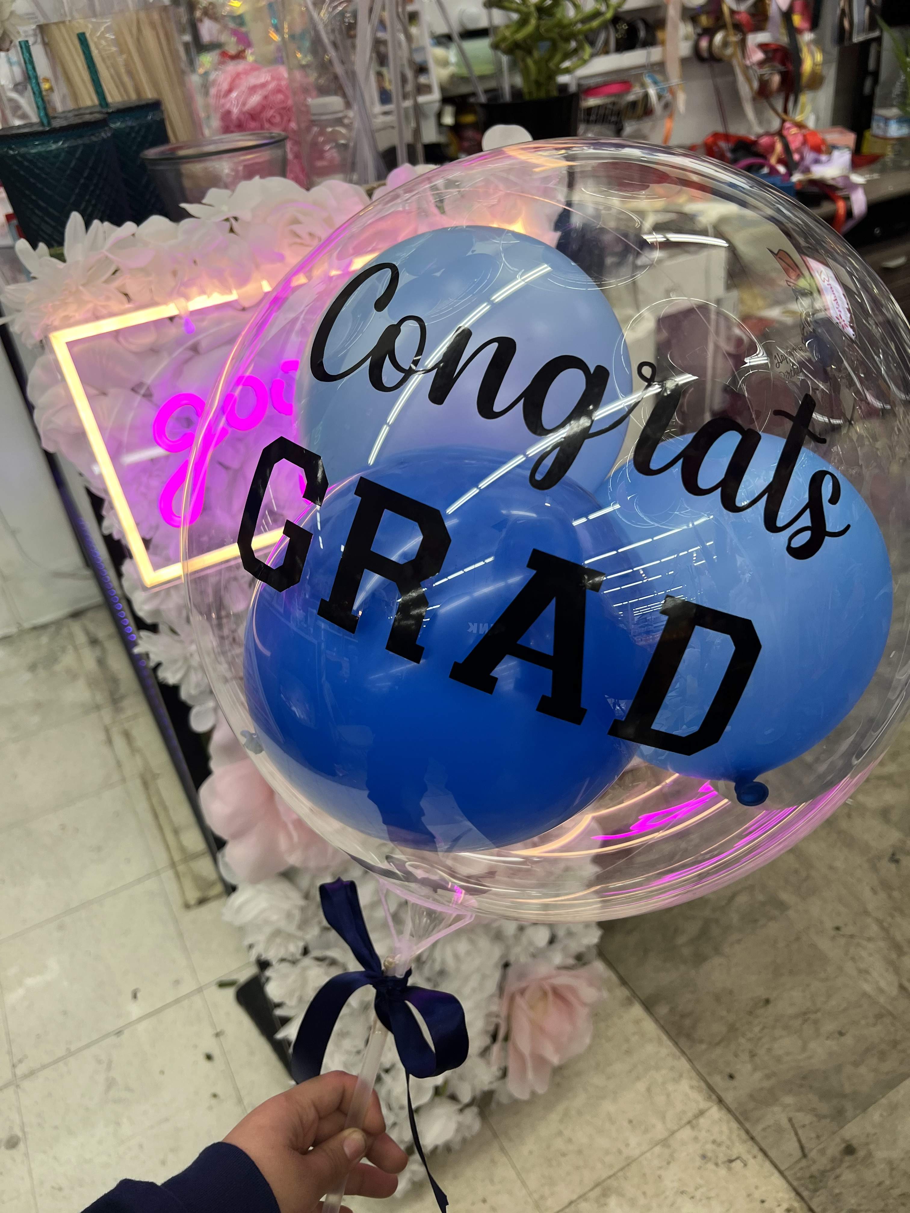 Bobo balloon for Grad  - Let me know what color balloons you want inside 