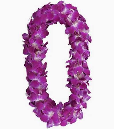 Purple Orchid Lei -  Purple Double Orchid Lei 