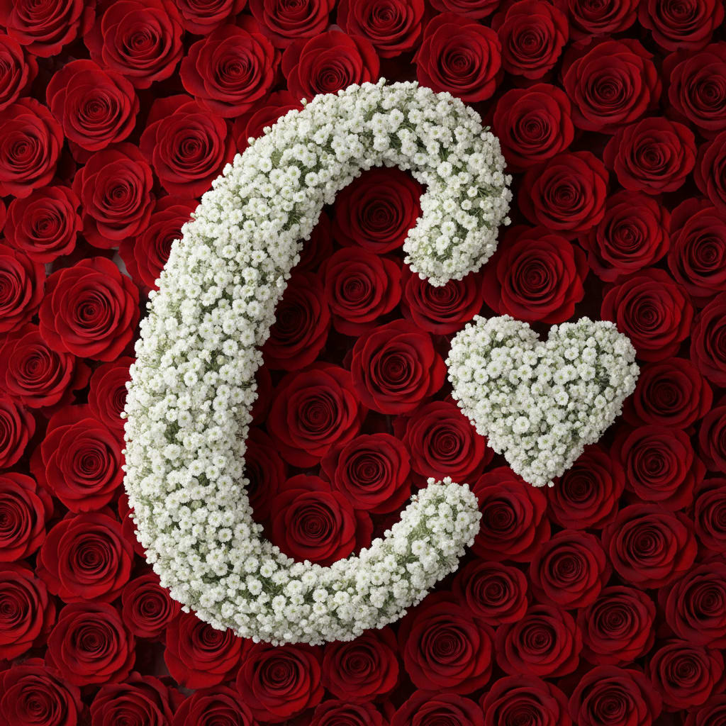 Baby's Breath Letter - C - Baby's breath letter - Size &amp; price varies depending on bouquet size please choose carefully to avoid delays  Indicate which letter you want as an add-on, please or give us a call once check out has been completed. 