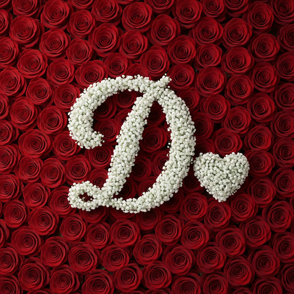 Baby's Breath Letter - D - Baby's breath letter - Size &amp; price varies depending on bouquet size please choose carefully to avoid delays  Indicate which letter you want as an add-on, please or give us a call once check out has been completed. 