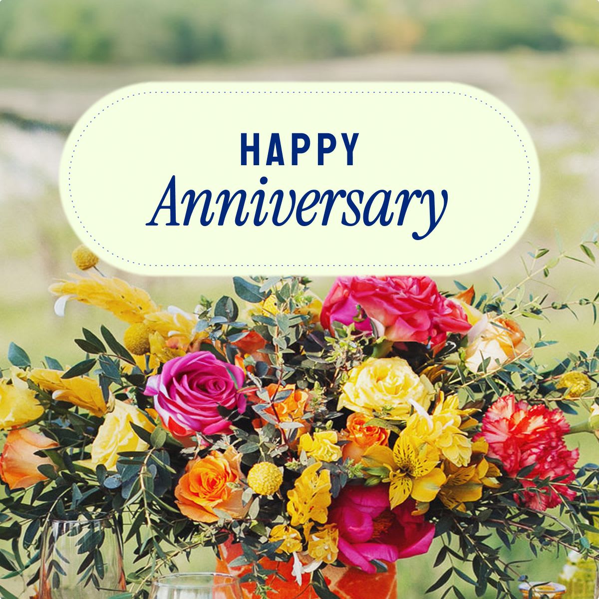 E-Gift Card - Anniversary - Give the person you're celebrating the freedom to choose something they'll truly love with a digital anniversary gift card - perfect for surprising a partner, friend, or loved one on this special day. An E-Gift Card lets them browse and order beautiful flower arrangements, mixed-color bouquets, and thoughtful gifts, so they can pick the roses, alstroemeria, daisies, or seasonal blooms that match their taste and the moment.  They can use the gift card online to select same-day delivery arrangements, classic or modern bouquets with pinks, yellows, oranges, and lively greenery, or add extras like keepsake vases and small gifts. Redeeming is simple and flexible: applied at checkout for any in-store or delivery option, making it effortless for the recipient to tailor their anniversary gift to what will make them feel celebrated.  Choose this digital gift card when you want the recipient to have the final say-it's a meaningful way to say "happy anniversary" while ensuring they receive exactly the arrangement that delights them.