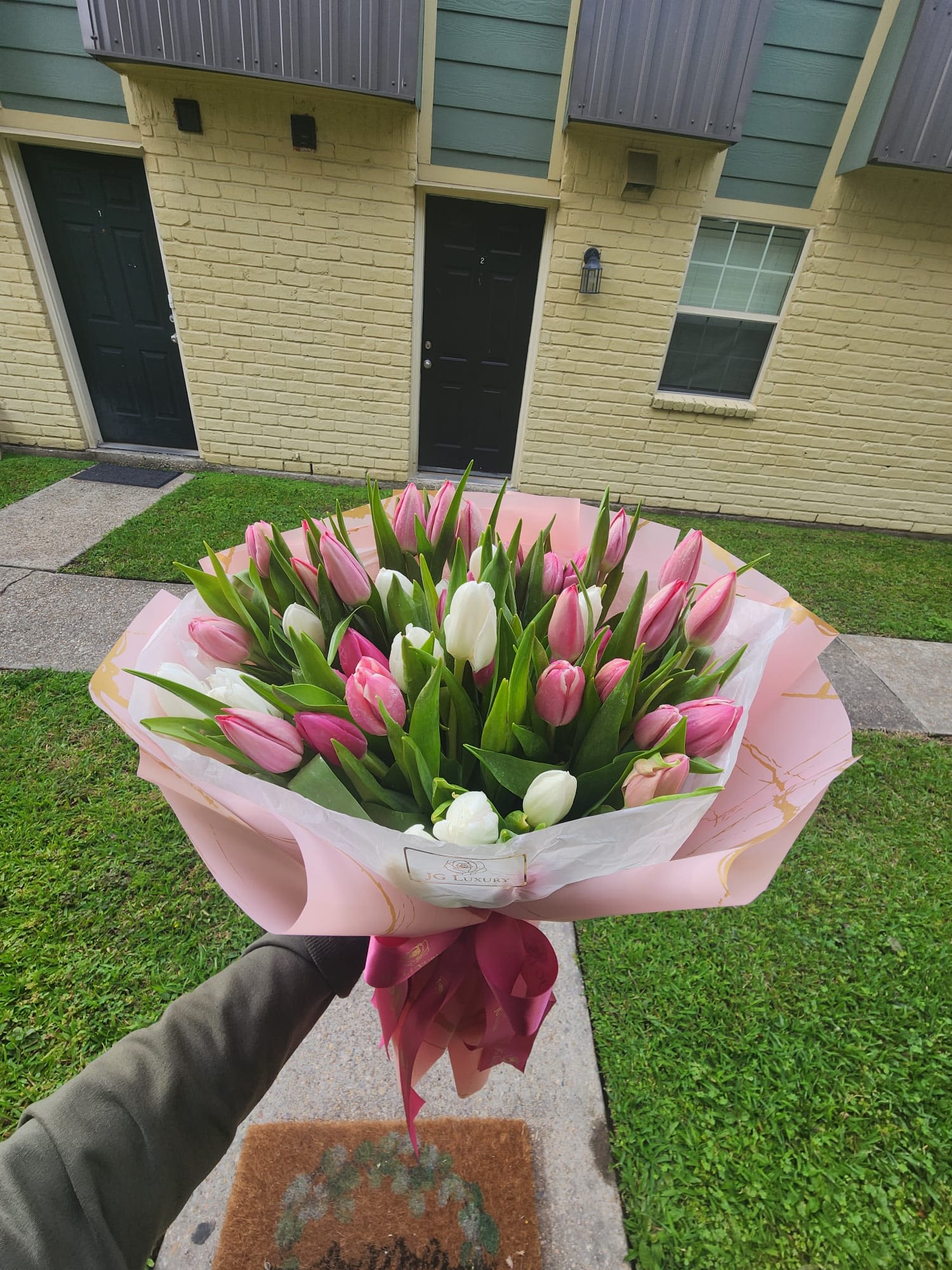 For You - Forty-five assorted tulips.