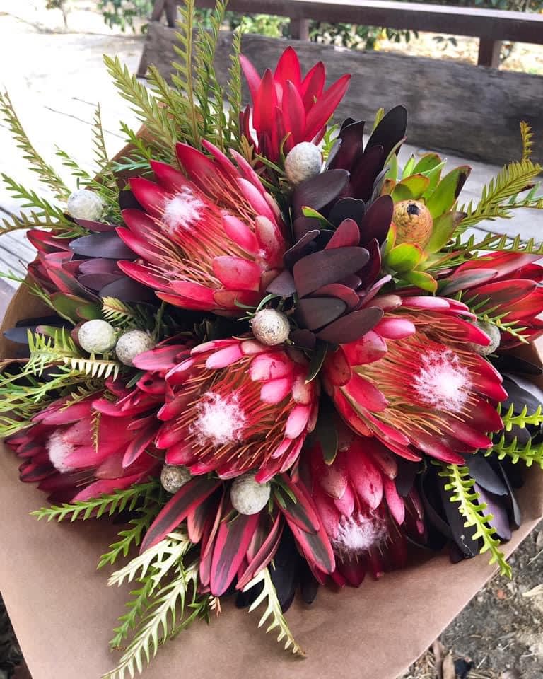 Mixed seasonal Protea bouquet - This Mixed seasonal protea bouquet is one of our best sellers and out of this world selection of fresh cut Maui and big Island blooms there’s a lovely selection is available depending on the blooms that are freshly picked by our farmers varies week to week but always out of this world beautiful 