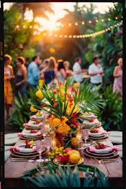 A special moment in the garden The Secret Garden package - Incredible  exotic Display of  colors  And elegance  This package includes one extra large table runner   10 table scapes 15 side  tables arrangements  Three large tropical floral Towers  …… With each upgrade, we add more orchids to all arrangements  and three more Extra large  exotic Flower towers     