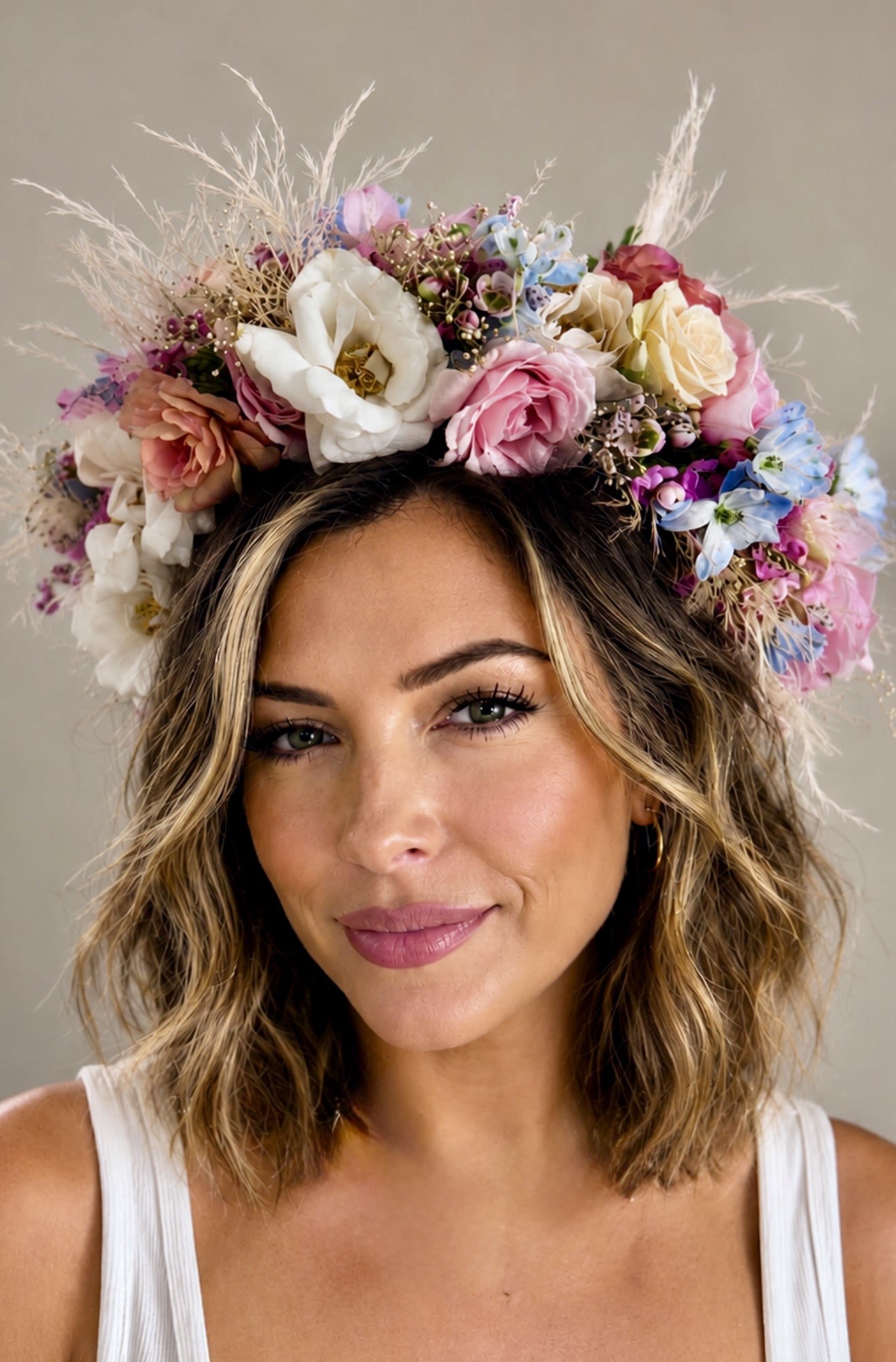 LA Floralista Hair crown  - Beautiful hair crown with premium fresh flowers. Can be customized!!