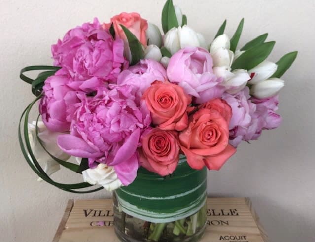  Peonies Forever - Peonies (if available) Roses, Tulips