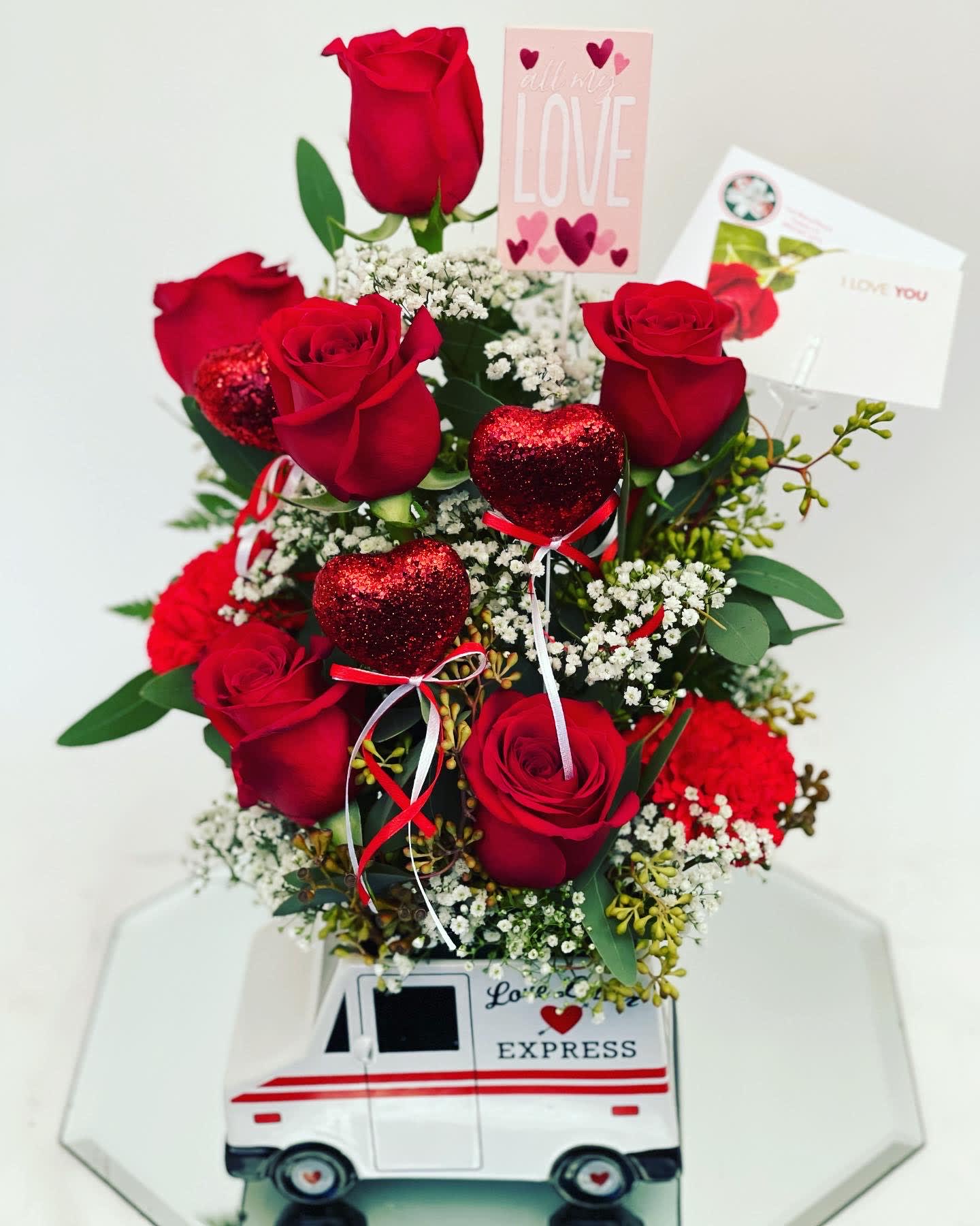 Love Letter Express - In a cute mail man vase 