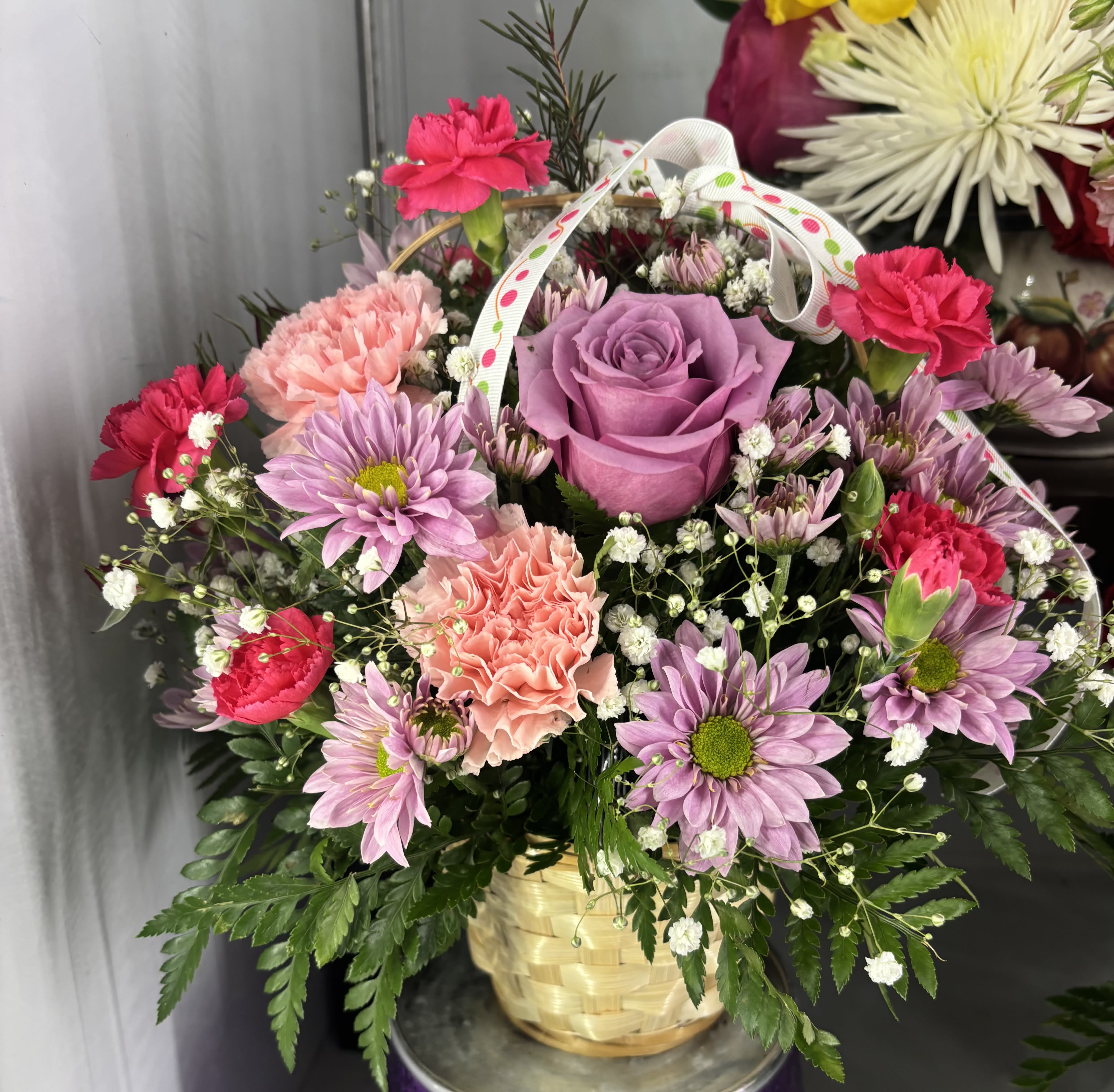 LAVENDER BASKET LOVE - Reasonable flower substitutions may be made due to availability