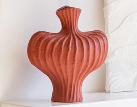 SABI: FLORAL ARRANGEMENT - Tall &amp; Lush mound of seasonal floral and greenery in our SABI VASE. Vase Dimensions: 9.8x9.8x9.8