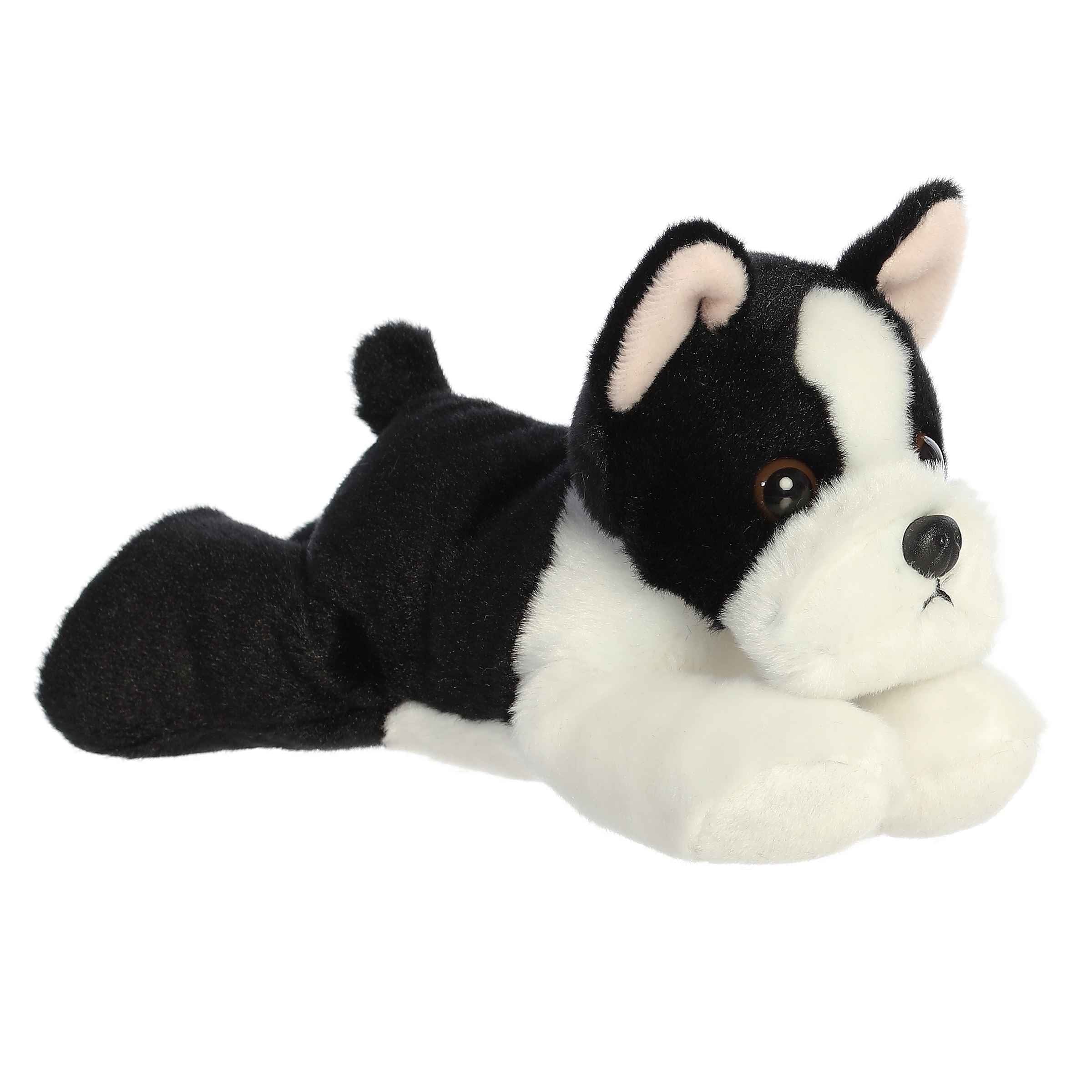 Eva Boston Terrier - 8" mini flopsie plush