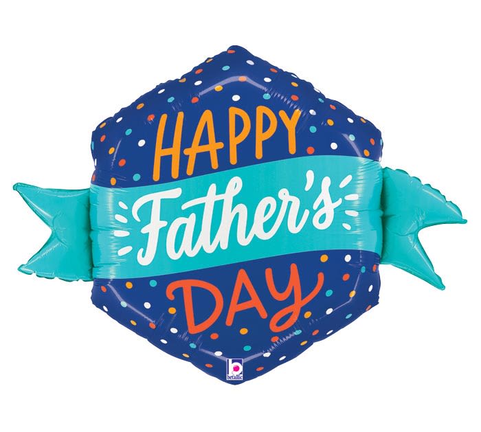 Father's Day Balloon 34" - 34 inch mylar balloon filled with helium. 