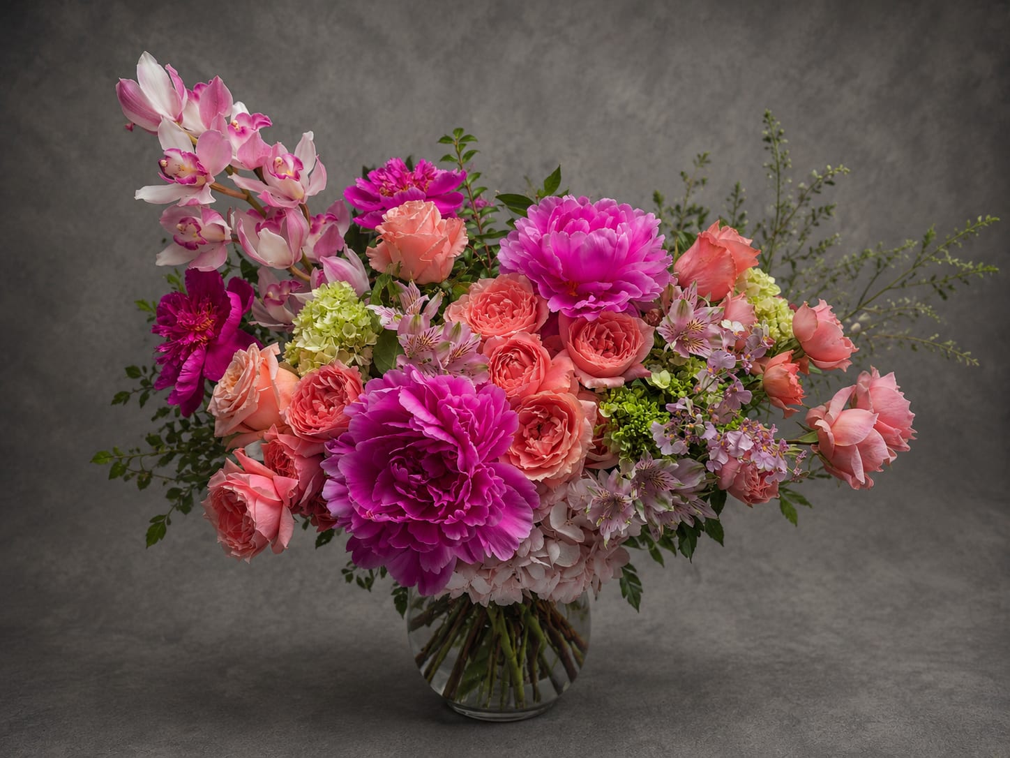 Peony Bliss - Showcasing breathtaking peonies alongside premium roses, orchids, hydrangea, and delicate seasonal blooms, Peony Bliss is a luxurious floral statement overflowing with beauty and charm. Perfect for making a lasting impression.