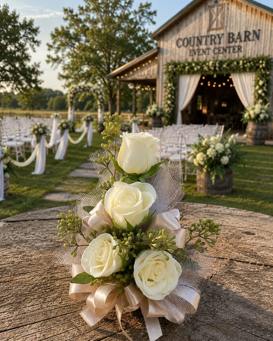 Women’s Wedding Corsages  - WARNING: HIGH-POWERED NEODYMIUM MAGNETS CANNOT BE USED WITH PACEMAKERS, INSULIN PUMPS, DEFIBRILLATORS, HEARING IMPLANTS, OR OTHER MEDICAL DEVICES. IF UNSURE, CHOOSE THE PIN-ON OR WRISTLET OPTIONS INSTEAD.  Our Signature Rose Corsage Collection features four fresh spray roses accented with coordinating greenery and ribbon for a timeless, elegant wedding look. Designed to coordinate beautifully with our Signature Rose Wedding Collection, these corsages are available in Standard Pin-On, Deluxe Magnetic or Elastic Wristlet, and Premium Pearl or Rhinestone Wristlet styles.  Choose up to two rose colors and two ribbon colors in the special instructions section at checkout to coordinate with bridesmaid dresses, wedding palettes, tuxedos, or event colors. Popular rose shades include white, ivory, blush, burgundy, red, pink, yellow, lavender, and seasonal colors based on availability.  These handcrafted rose corsages are ideal for mothers of the bride, mothers of the groom, grandmothers, attendants, and special guests wanting a polished floral accessory with fresh flowers and professional design styling.  Available for local pickup. Delivery or delivery with setup within 30 miles of Greensburg may be added before checkout.