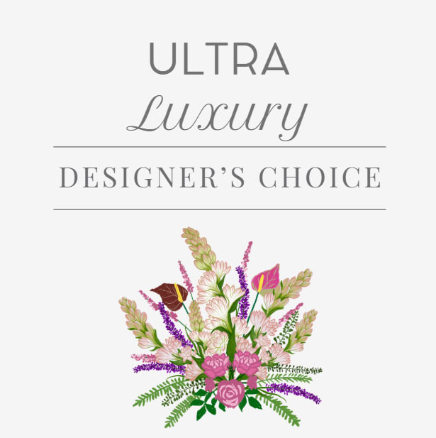 Designer’s choice floral graphic with pink and purple flowers