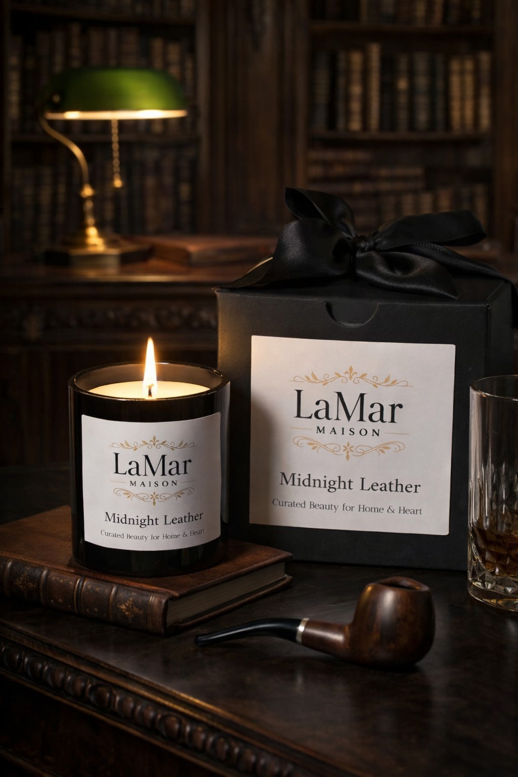 Midnight Leather - Sparkling bergamot and smoldering clove ignite the senses, giving way to a heart of resinous labdanum, brushed with wild lavender and the ghost of crushed rose petals. As the scent deepens, it settles into a base of supple leather, sweet tobacco leaf, and molten amber—an earthy sweetness that lingers like whispered secrets in a dimly lit room. This fragrance is rugged yet romantic, ancient yet modern. Infused with natural essential oils including bergamot and clove. 