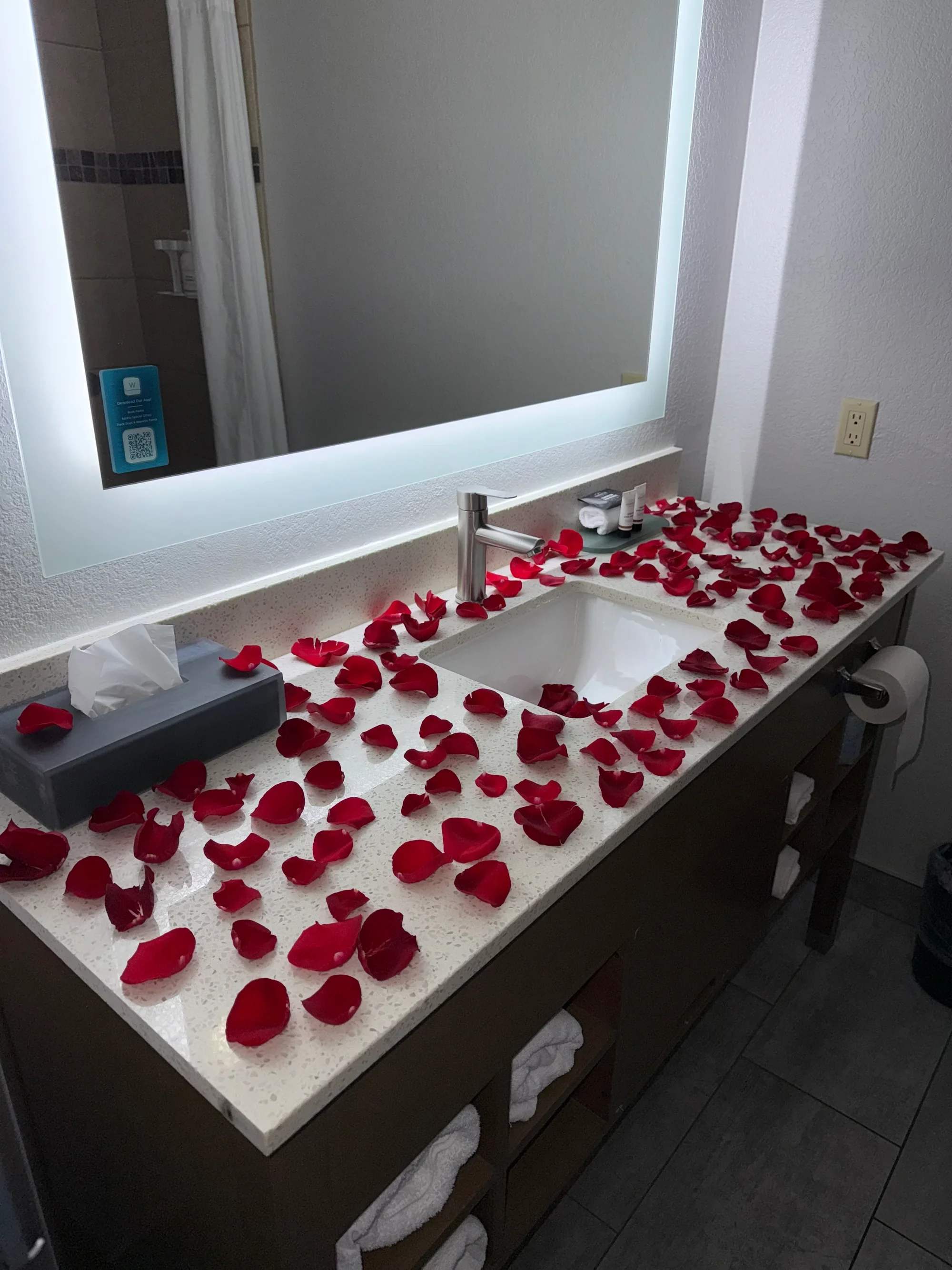 Decoración de cuarto 200 rosas +globos +velas +letrero personalizado -  Decoración Romántica Premium con Pétalos y Globos en Forma de Corazón  Sorprende a esa persona especial con una experiencia inolvidable. Nuestra decoración romántica transforma cualquier habitación en un escenario lleno de amor, pasión y elegancia.  ️ Incluye:  Corazón gigante formado con pétalos de rosa sobre la cama Pétalos esparcidos para un efecto romántico total Globos metálicos rojos en forma de corazón Ramo de rosas decorativo Ambientación cálida y acogedora   Perfecto para:  Aniversarios Cumpleaños Pedidas de mano San Valentín Sorpresas románticas   Creamos el ambiente ideal para una noche especial, cuidando cada detalle para que solo te preocupes por disfrutar el momento.   Servicio profesional y montaje cuidadoso.   Ideal para fotos memorables.  Haz tu reserva hoy y convierte una noche común en un recuerdo eterno. 