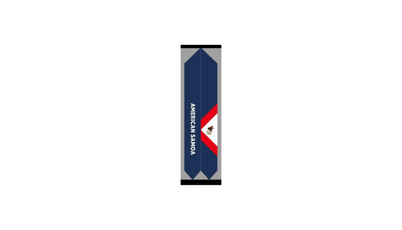 American Samoa flag on a vertical banner