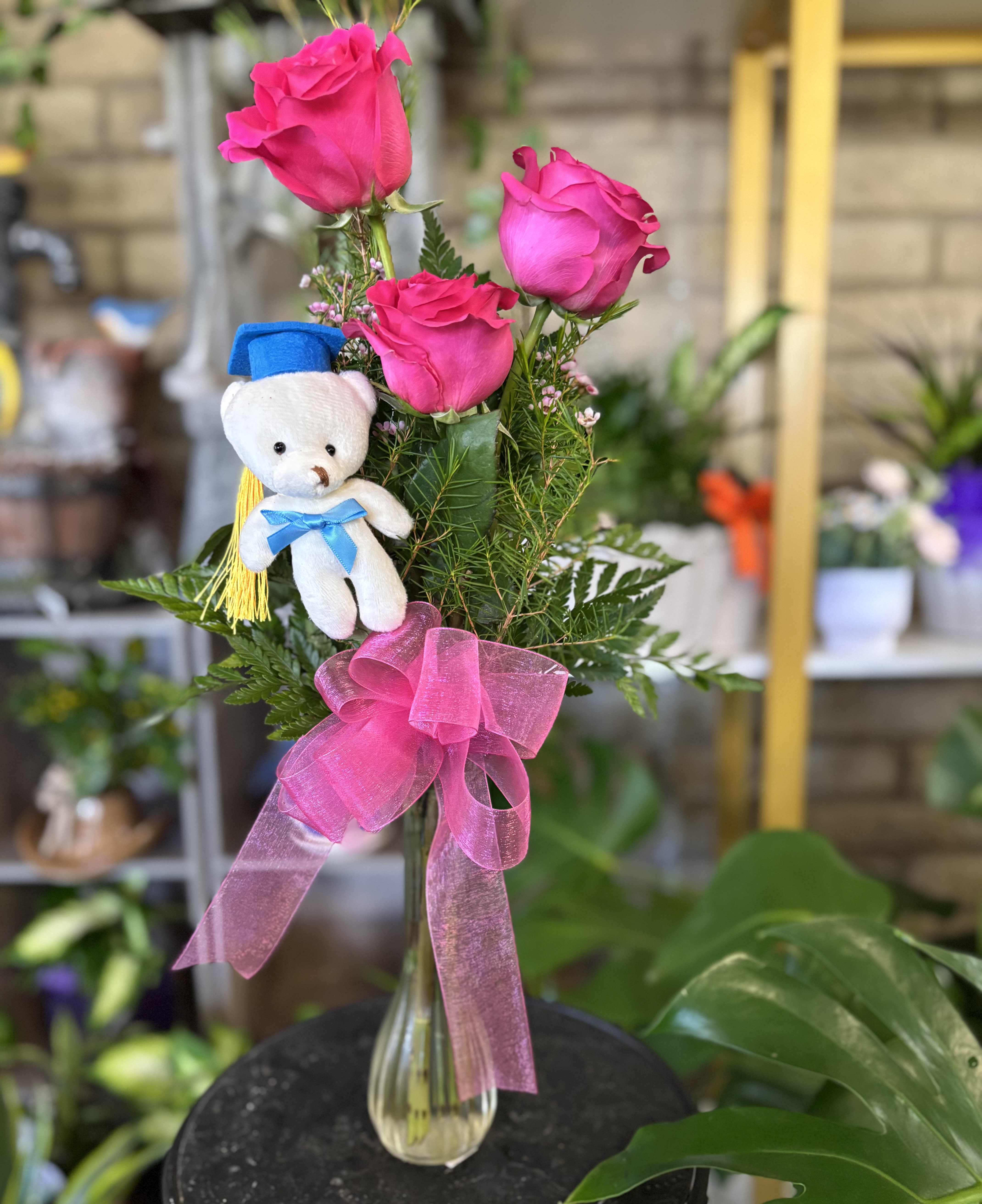 HOT PINK GRAD - Reasonable flower substitutions may be made due to availability