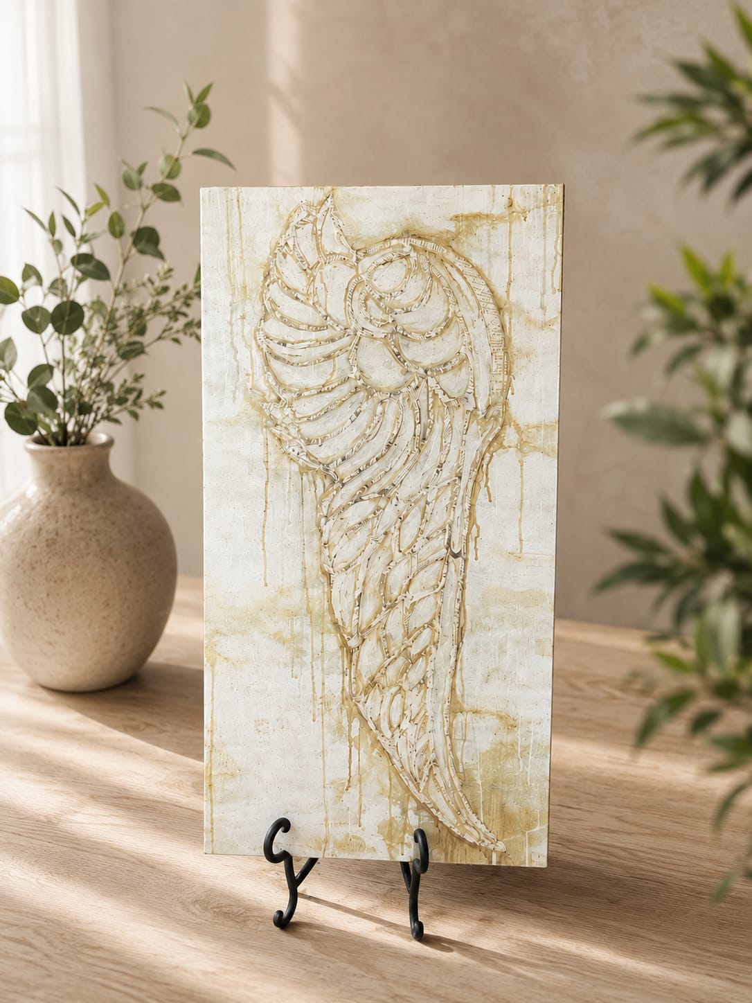 Angel Near Plaque - Some gifts don’t need a special occasion. Whether you’re welcoming someone to a new home, thanking a friend, encouraging a loved one, celebrating a milestone, or simply reminding someone they matter, Angel Near delivers a message of love, hope, comfort, and appreciation that lasts far beyond the moment it is received.  Beautifully crafted with an elegant angel wing design, this meaningful keepsake makes a thoughtful housewarming gift, thank-you gift, thinking-of-you gift, encouragement gift, friendship gift, remembrance gift, or just-because surprise. Its timeless style complements nearly any home décor and serves as a daily reminder of faith, love, support, and connection.  Display Angel Near on a shelf, mantel, desk, entry table, bedside stand, or memory space as a beautiful accent piece and heartfelt expression of caring. Perfect alone or paired with fresh flowers, plants, wind chimes, lanterns, or other keepsakes from Aspen Tower Florist.  Proudly available for gift delivery throughout Greensburg, Batesville, Rushville, Shelbyville, Westport, Hope, North Vernon, Columbus, and surrounding communities.