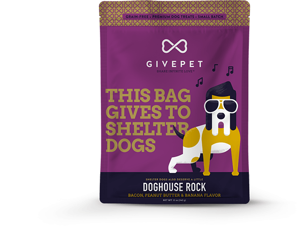 Doghouse Rock Star Treats - If you ain't nothin' but a hound dog, you know that it doesn't get much better than the soulful combo of bacon, peanut butter and banana. So don't wait, give your rockstar pooch the great flavor and wholesome nutrition he or she deserves.