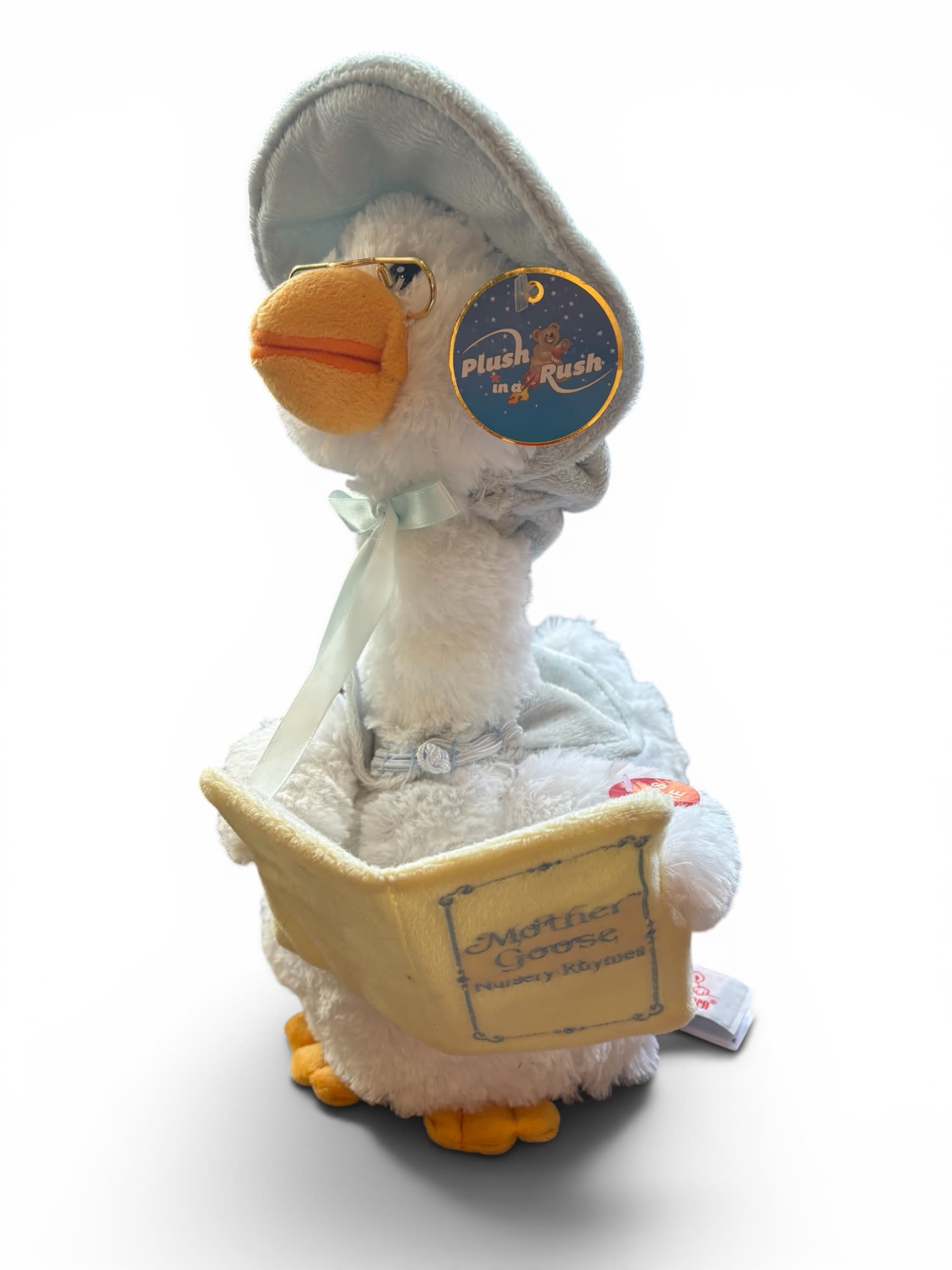 Mother Goose-Blue - Talking mother goose tells six nursery rhymes from her storybook. Stands approximately 15 inches tall