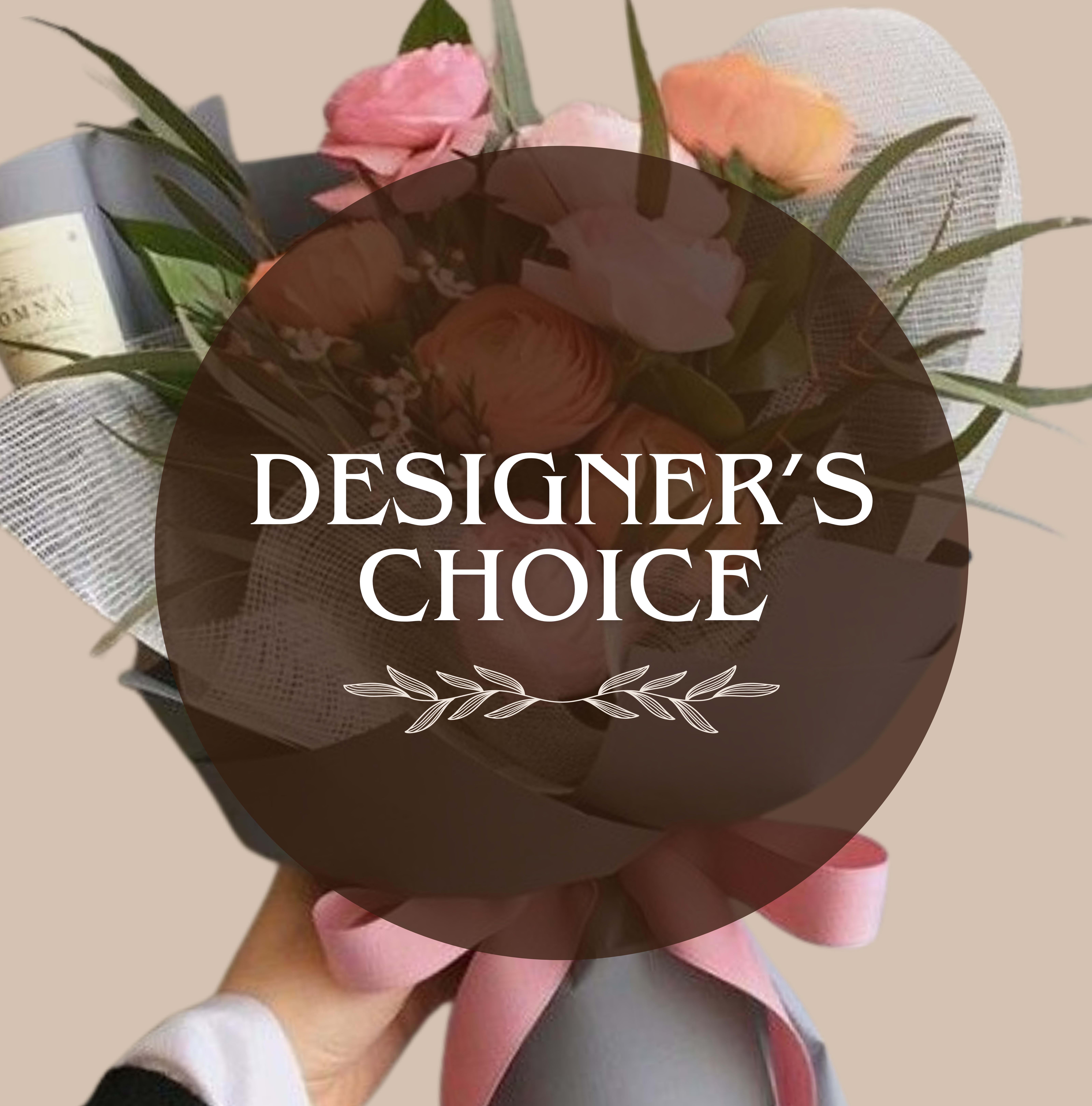 Designer's Choice Wrapped Bouquet - Mixed colored flowers mingle with airy white filler and long, slender greenery in a soft, romantic Designer's Choice wrapped bouquet - perfect as a birthday bouquet, anniversary surprise, or just-because gift to make someone feel truly seen. The pastel palette and rounded, hand-tied shape read fresh and feminine, giving the recipient an immediate impression of thoughtful care and quiet celebration.  Wrapped in layered kraft paper with a mesh floral wrap accent and tied with a satin ribbon, this arrangement arrives polished and gift-ready. Textures play across the bouquet - delicate layered petals, feathery white filler, and sleek green stems - for a modern yet tender look that suits everyday gifting, thank-you gestures, or romantic moments.  Ideal for the person who prefers soft colors and an effortless style, this bouquet is designed to convey warmth and affection without being over the top. Size and exact flower varieties are chosen by our designers to achieve the pictured balance of peach, pink, white, and green; simple care - fresh water and a trim of stems - will help these blooms stay beautiful for days.