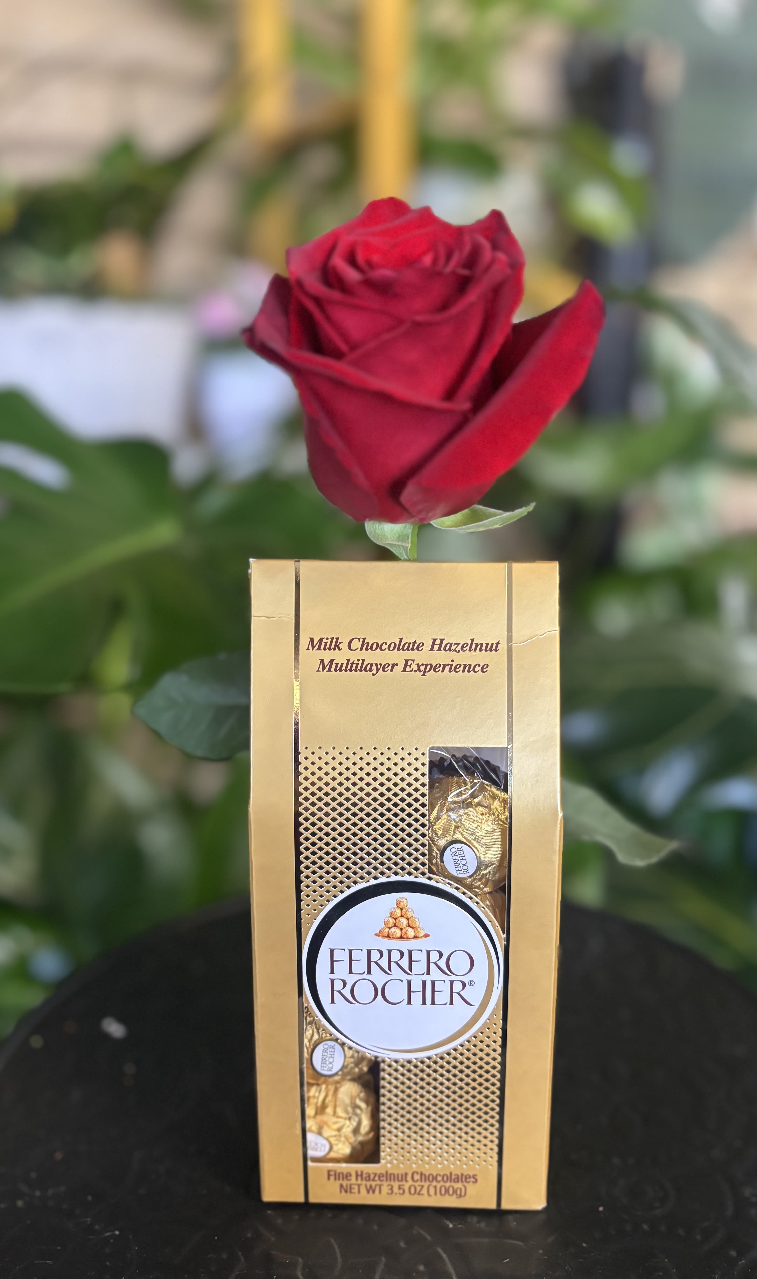 Chocolate ROSE  - Chocolate box with single rose 