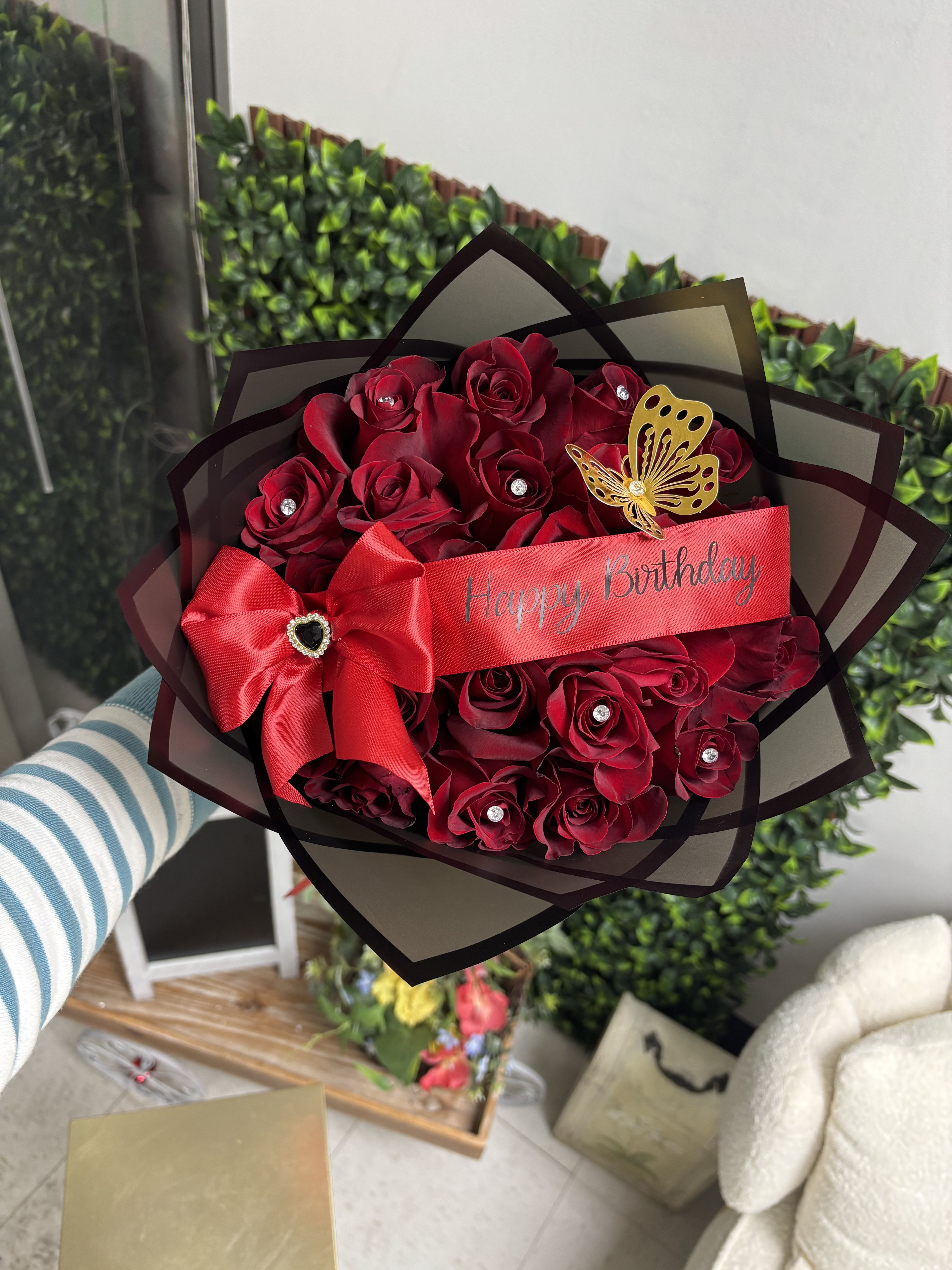 Happy Birthday Ramo Bouquet  - 2 Dozen