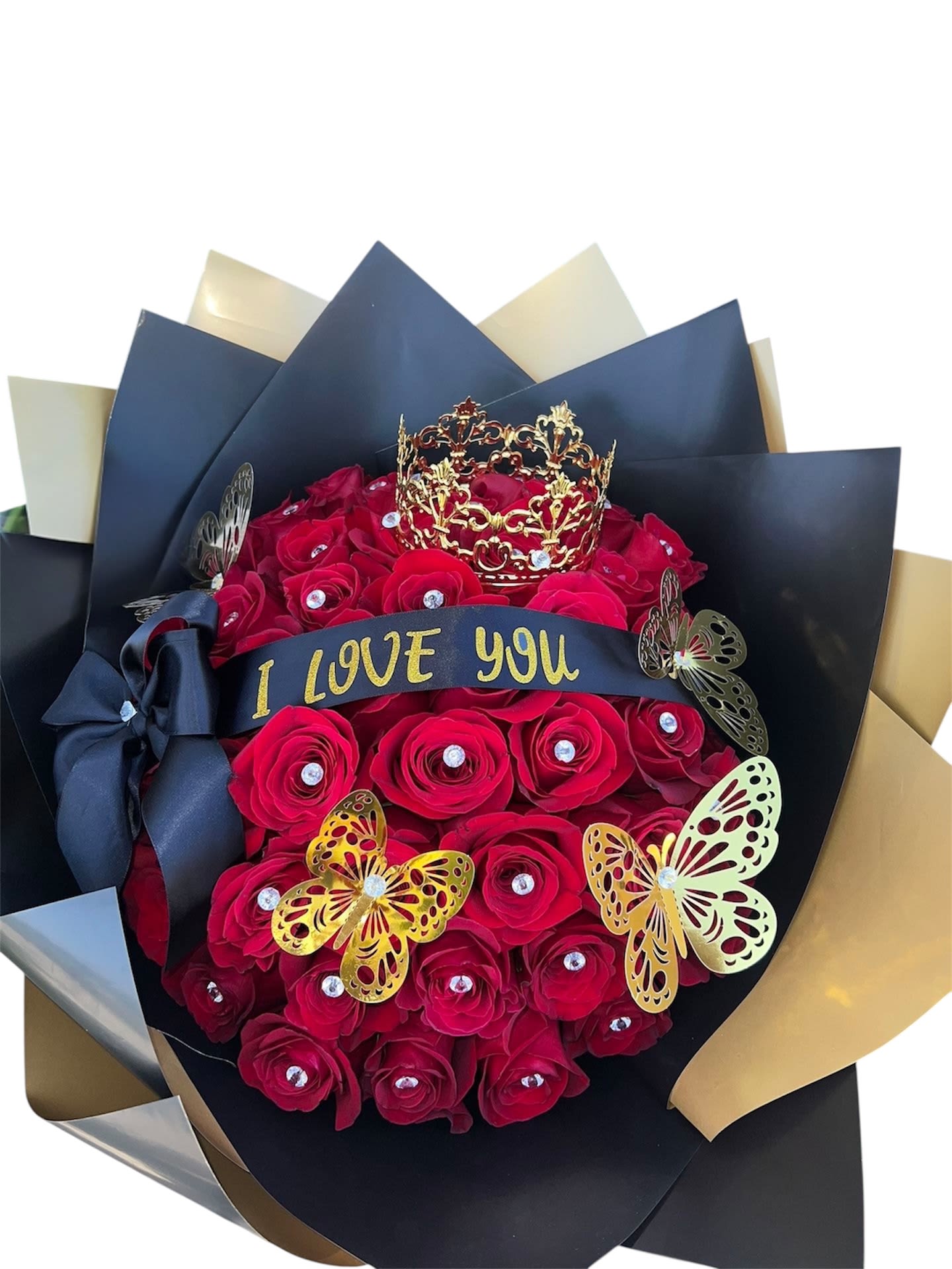 I love you Queen Bouquet  - 2 dozen red roses