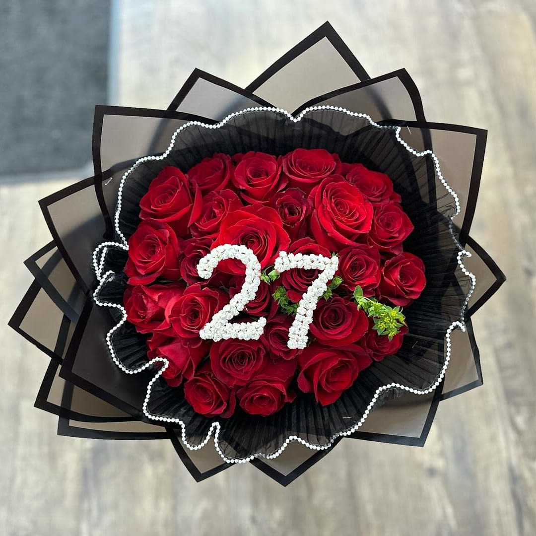 Red Rose Number Bouquet - 36 red roses  Please include requested number in special instructions 