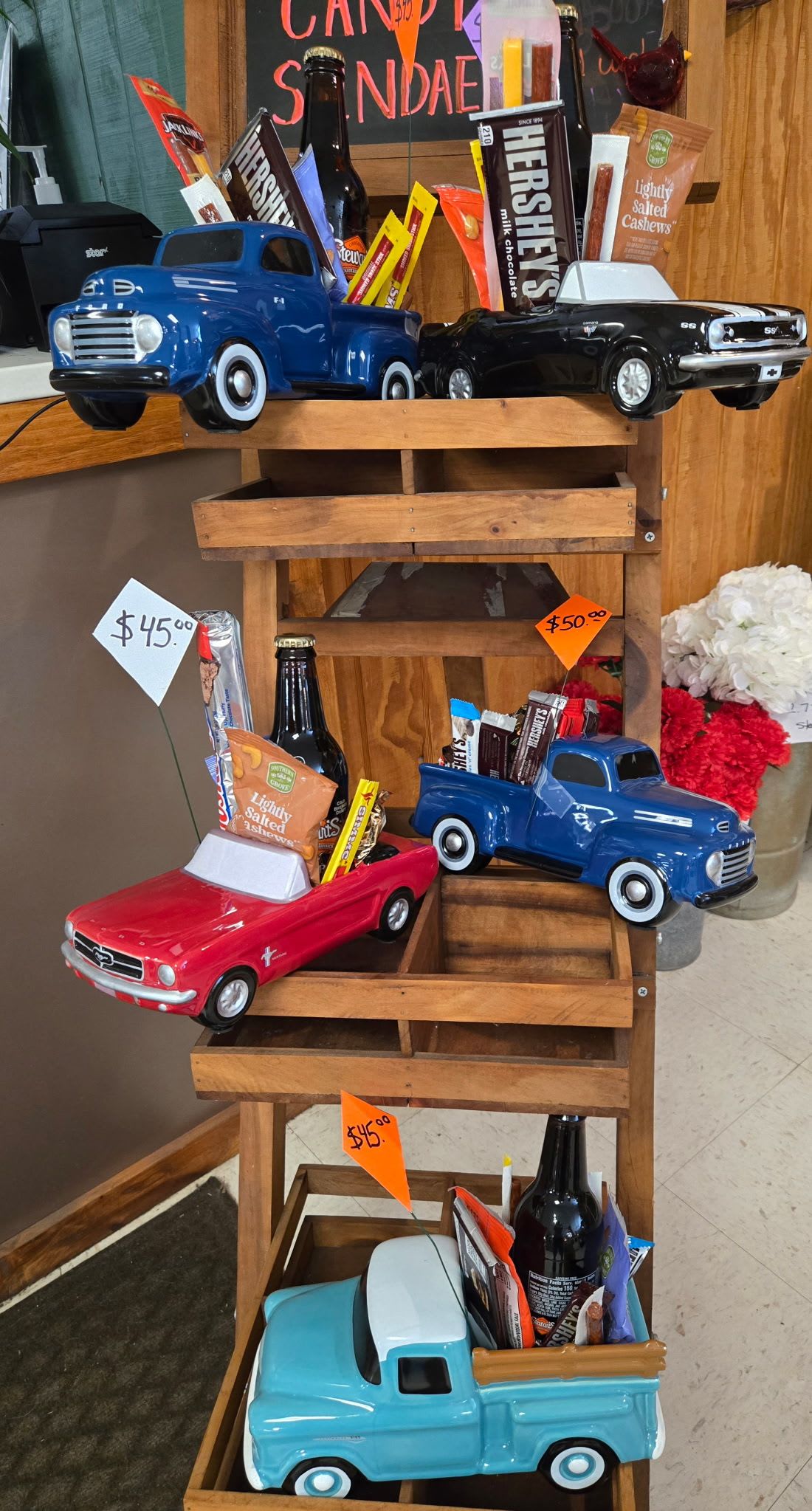 Rev It Up - Keepsake car or truck with Soda and snacks or chocolate