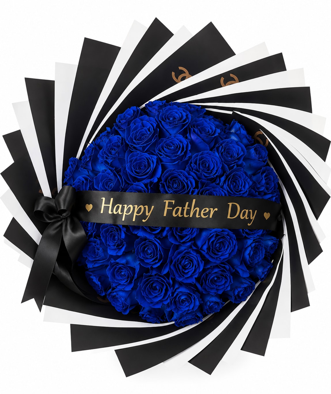 Blue Rose's for Dad  - blue Roses and Ribbon father day 