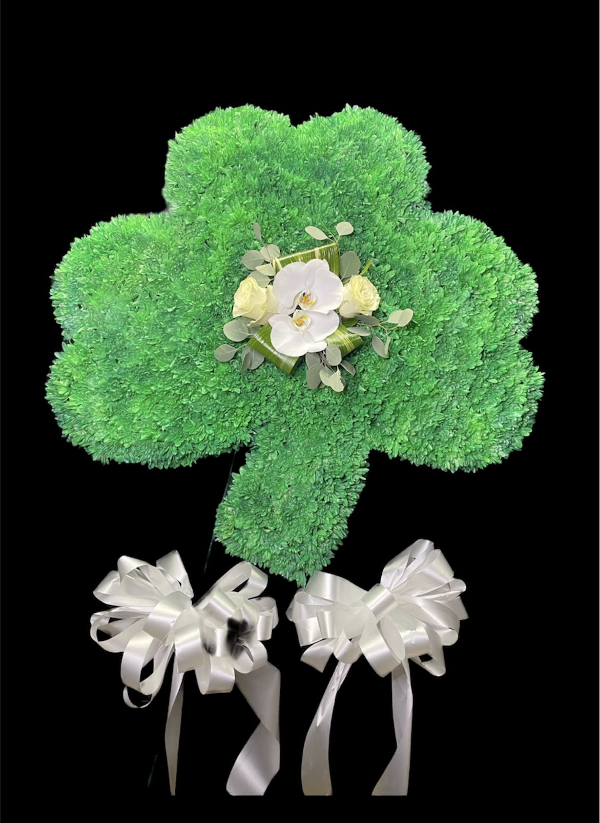 Shamrock in memory  - A beautiful standing funeral custom designed 