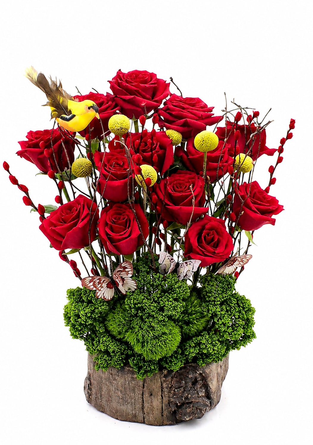 Enchanted Rose Garden by K2Y - 24 premium roses and more preserved greenery added.  