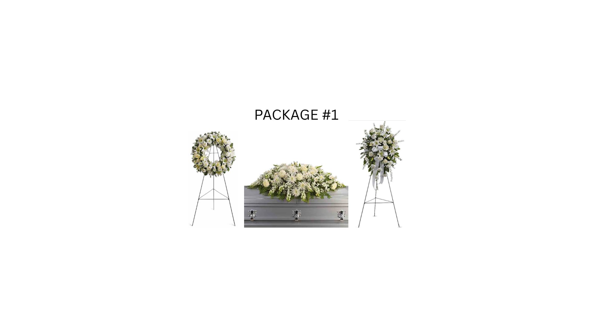PACKAGE #1 - A timeless and elegant floral tribute designed to honor and celebrate a loved one's life.