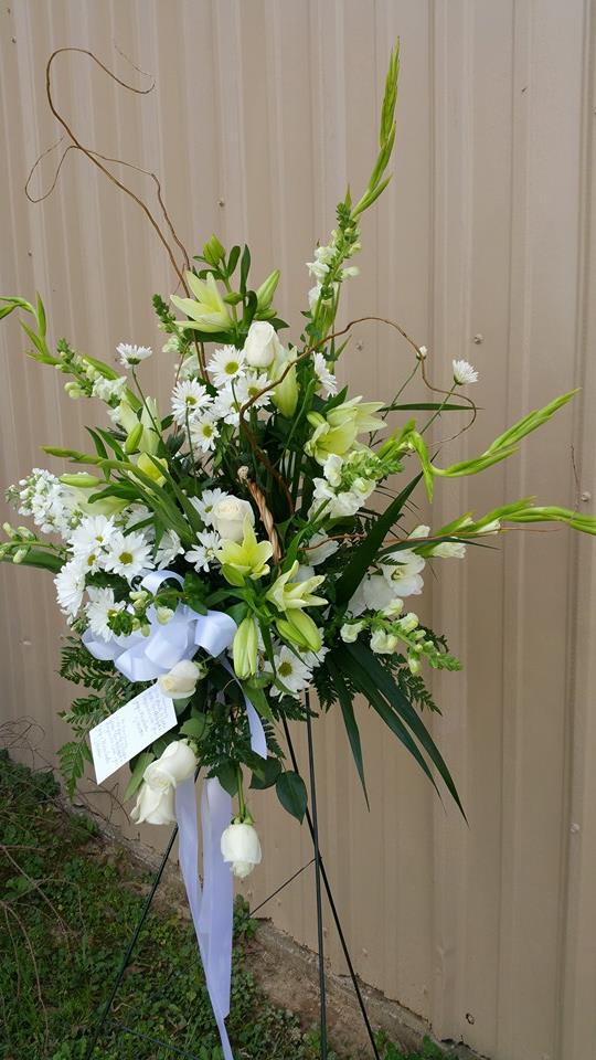 Peaceful Basket - Basket of white flowers