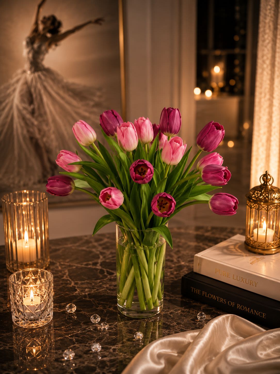 Pink and Purple Tulips - Beautiful Pink and Purple Tulips. These brightly colored jewels are the ultimate signs of spring.Tulips bloom in April and May and they come in almost every color so they can fit company colors or themes quite well.