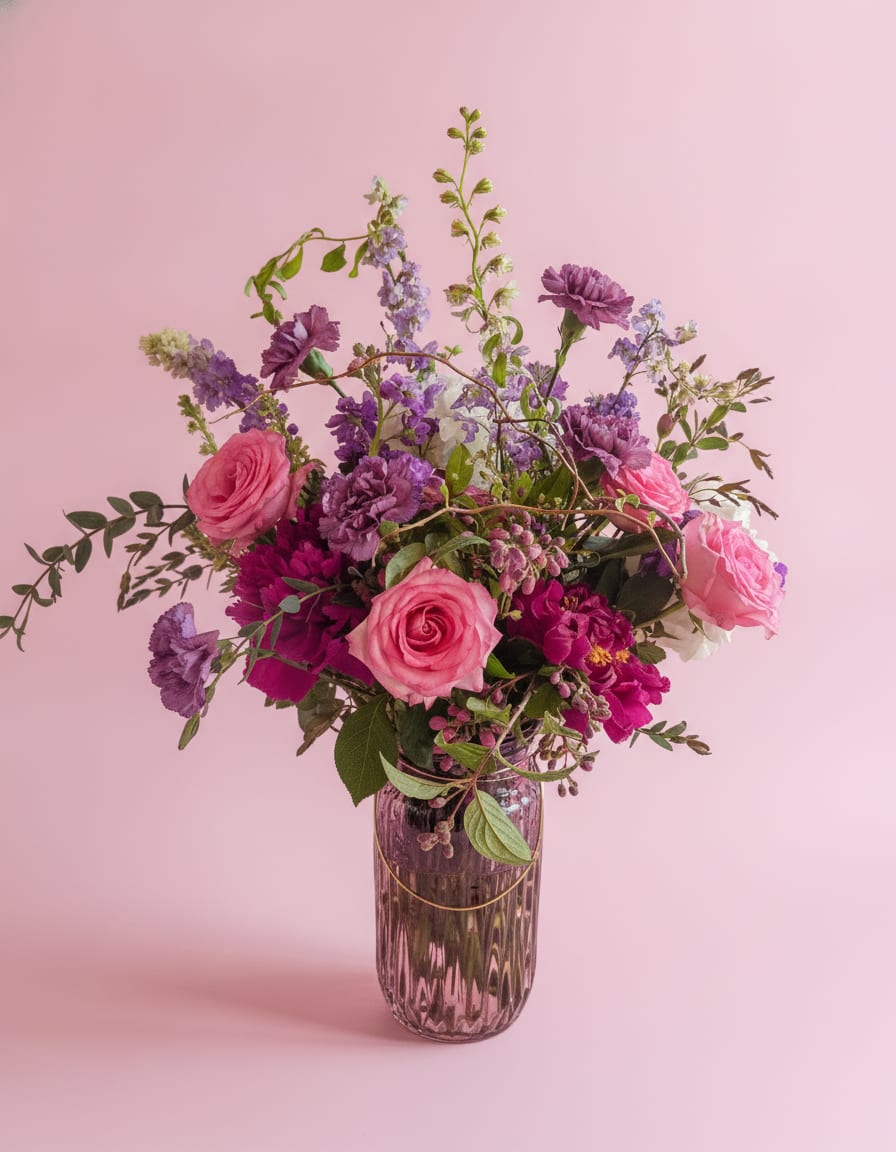 Summers Garden  - Summer's garden has just the right elements of light pinks and purples.