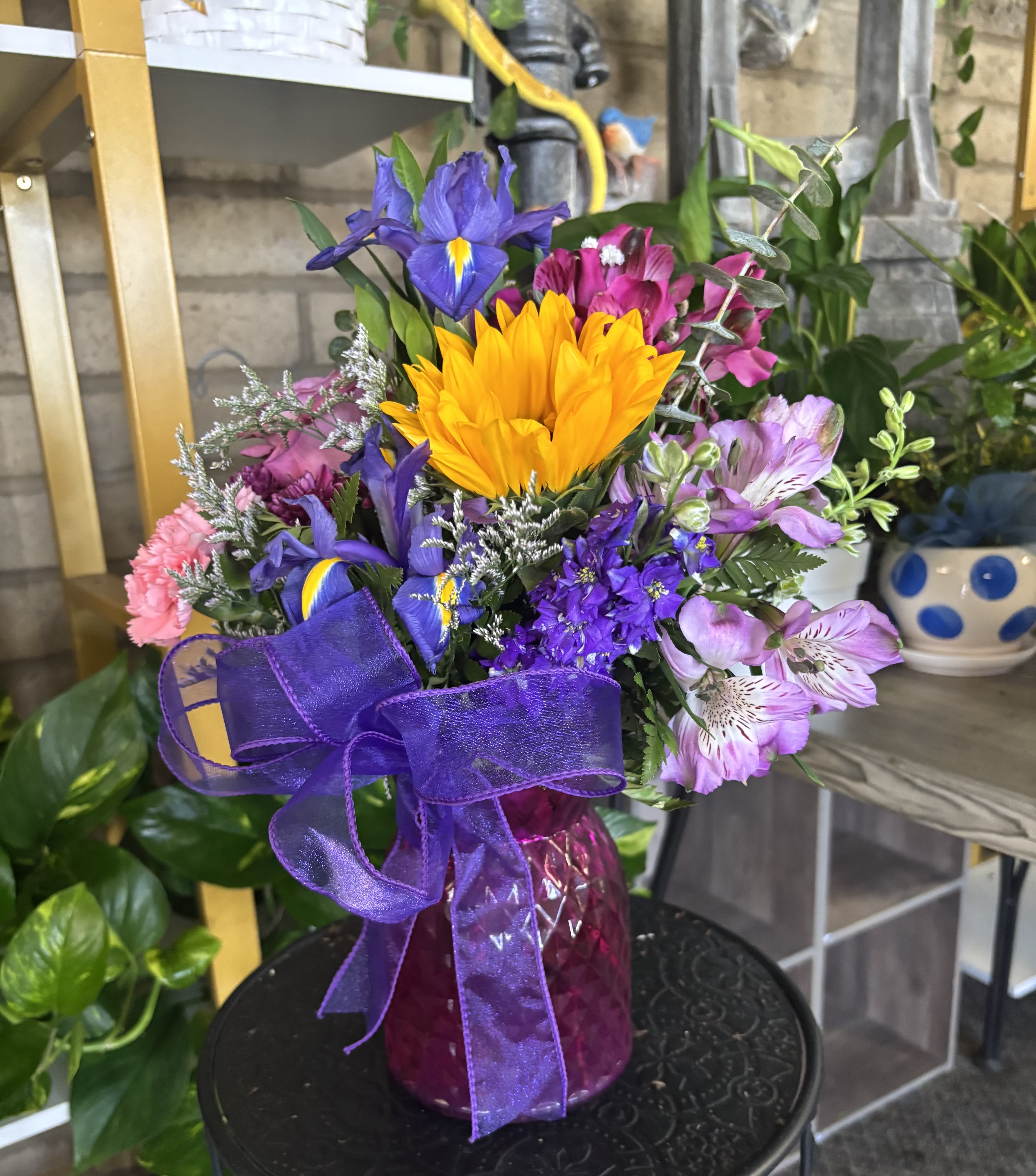 sunny floral purple - *Reasonable flower substitutions may be made due to availability